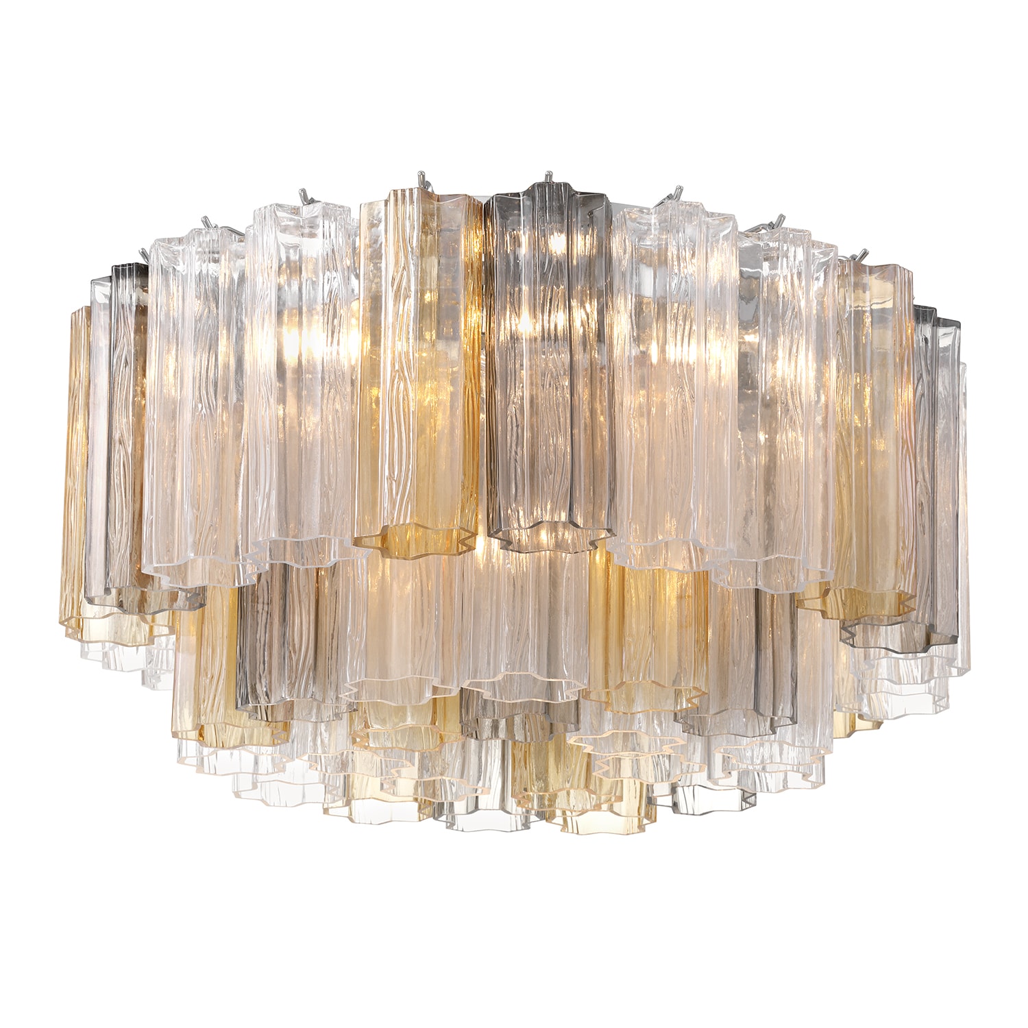 Crystorama ADD-321-CH-AU Addis 7 -Light 22.25-in Polished Chrome Flush Mount Light