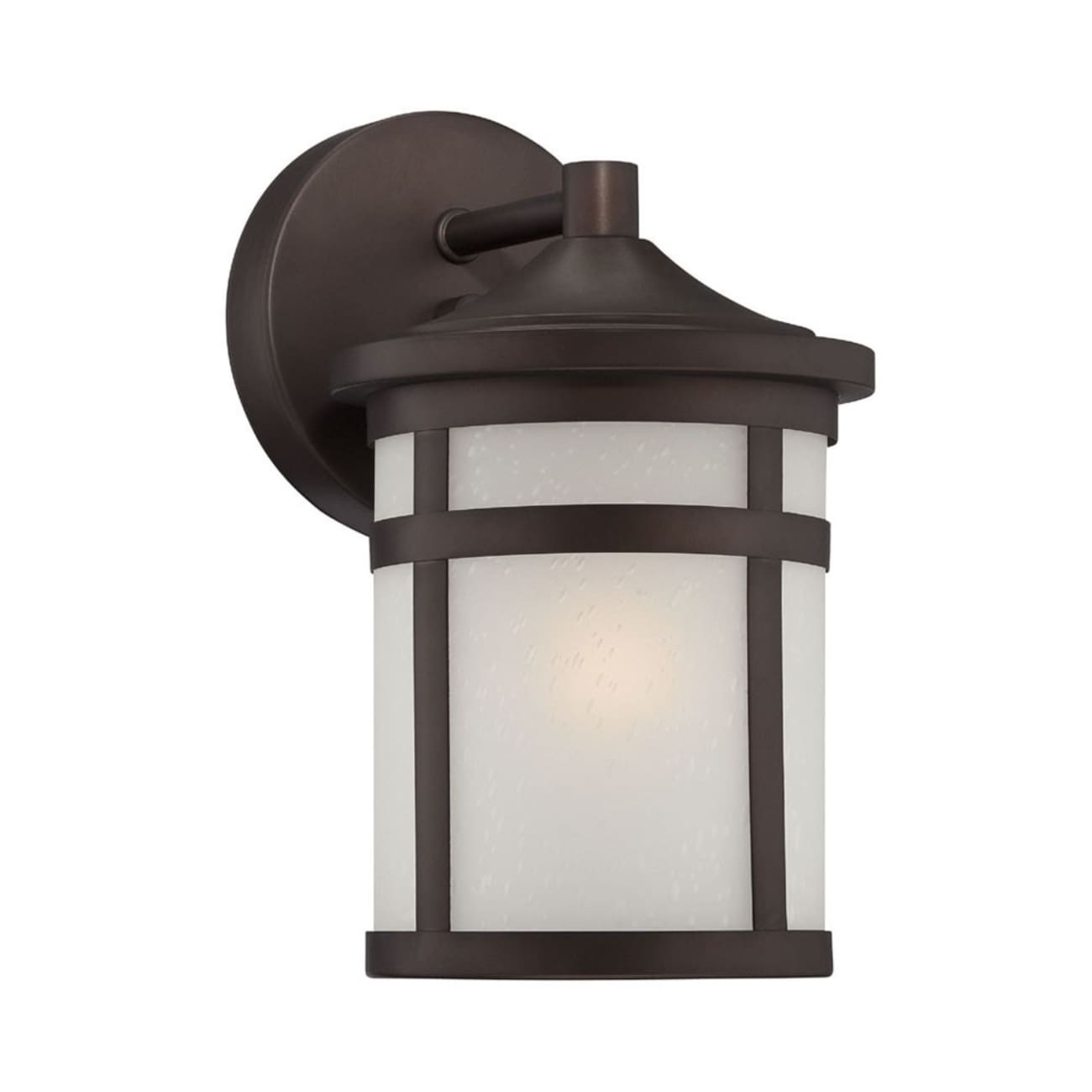 HomeRoots 4000398553 1 -Light 9.25-in H Bronze Hardwired Outdoor Wall Light