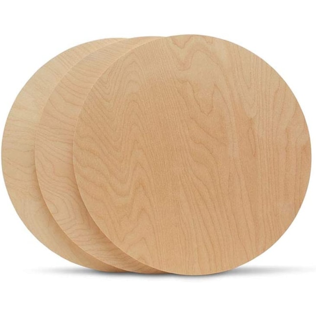 Woodpeckers Crafts Wood Circles 12 in 1/2 in Thick, Unfinished Birch Plaques- Pack of 1 12 in Brown | SMF-CIR-12-12
