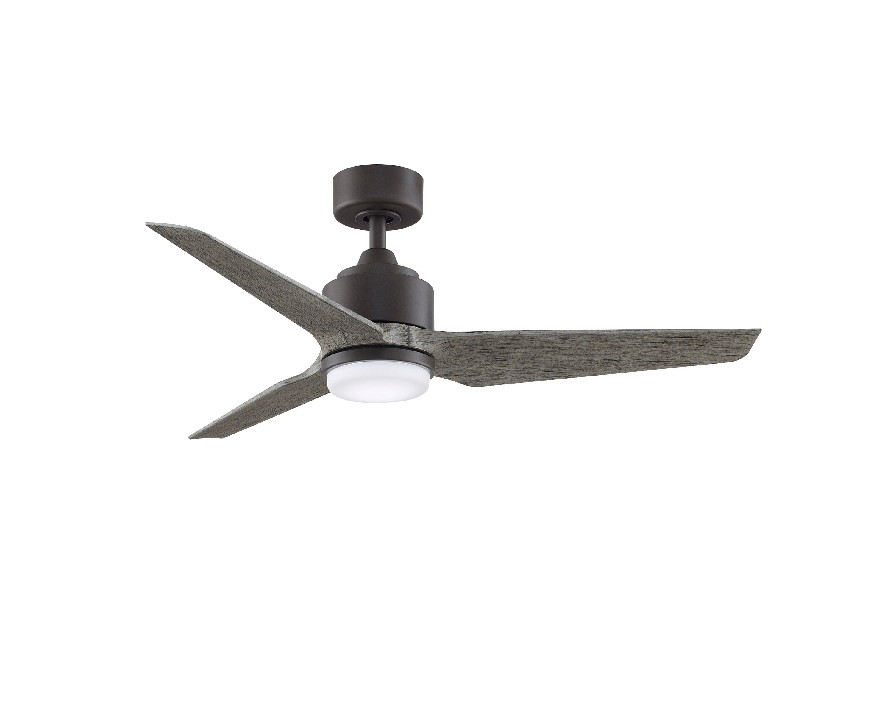 Fanimation Wrap Custom 84-in Black with Brushed Nickel Blades Integrated LED Indoor/Outdoor Smart Ceiling Fan with Light and Remote (3-Blade) FPD8531BL-84BN-LK Sansujyuku sansujyuku.com