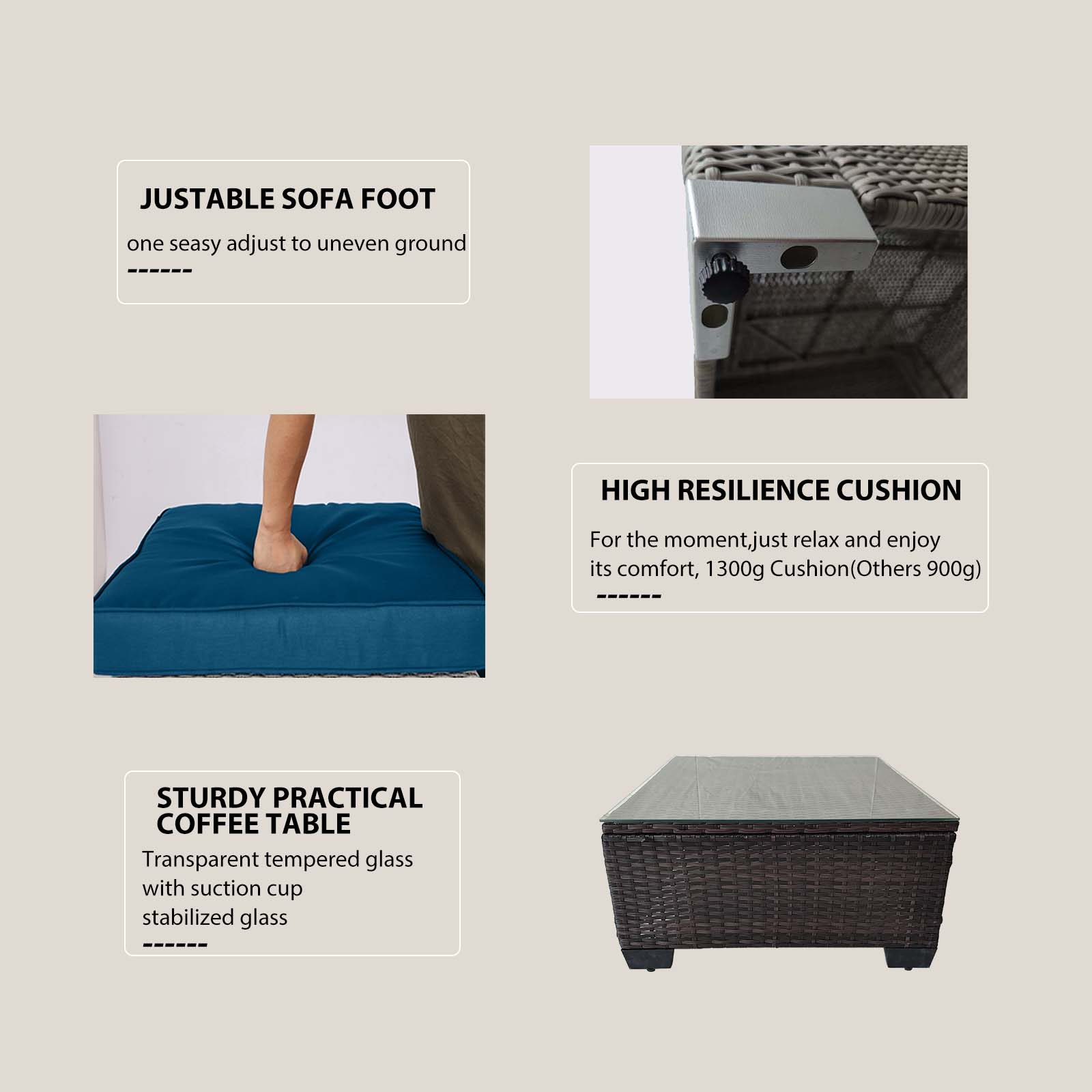 Damerin N7CS50 Patio-Conversation-Sets - View #6