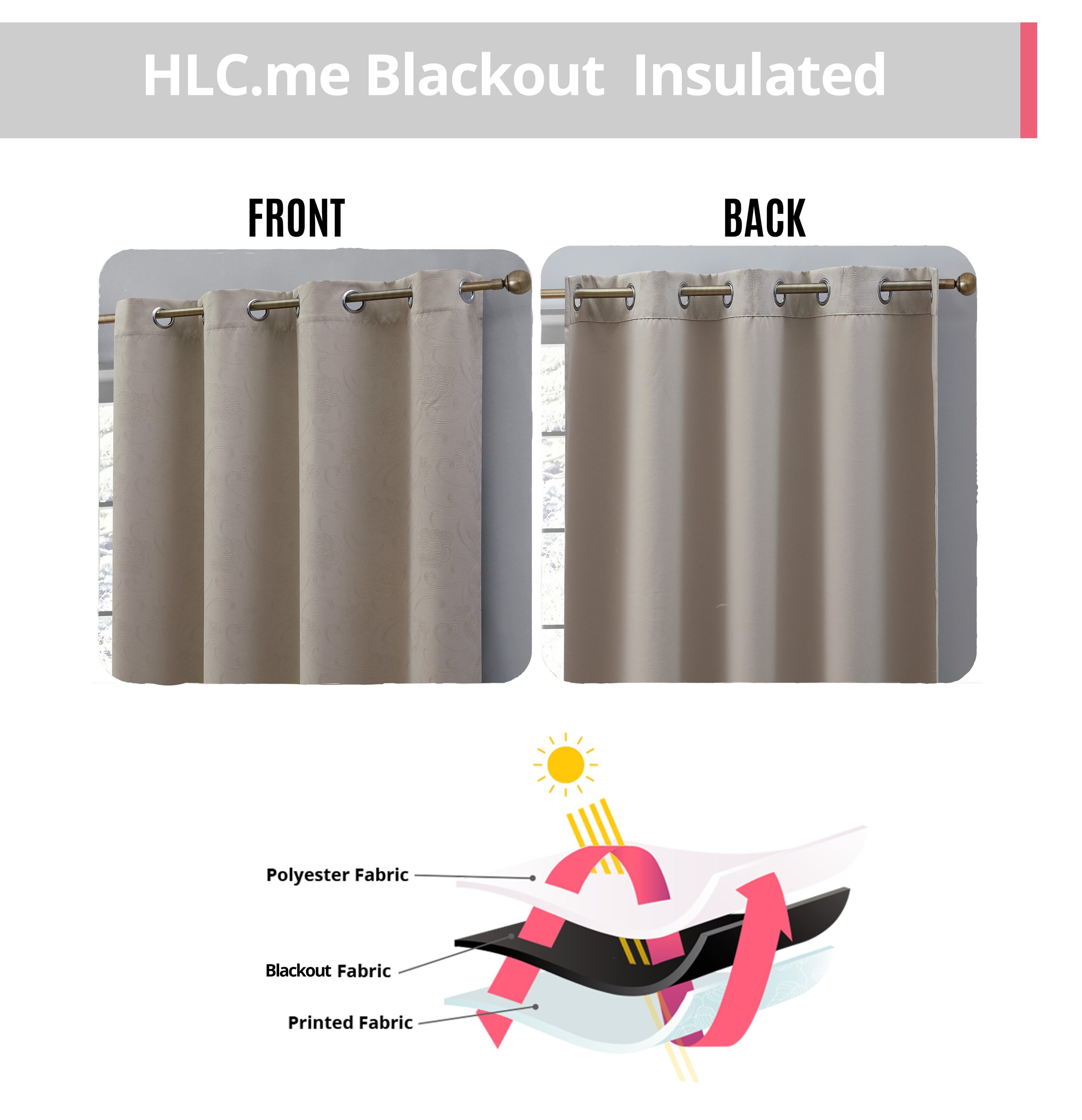HLC.me TYLR-5272TAUP curtains - View #4