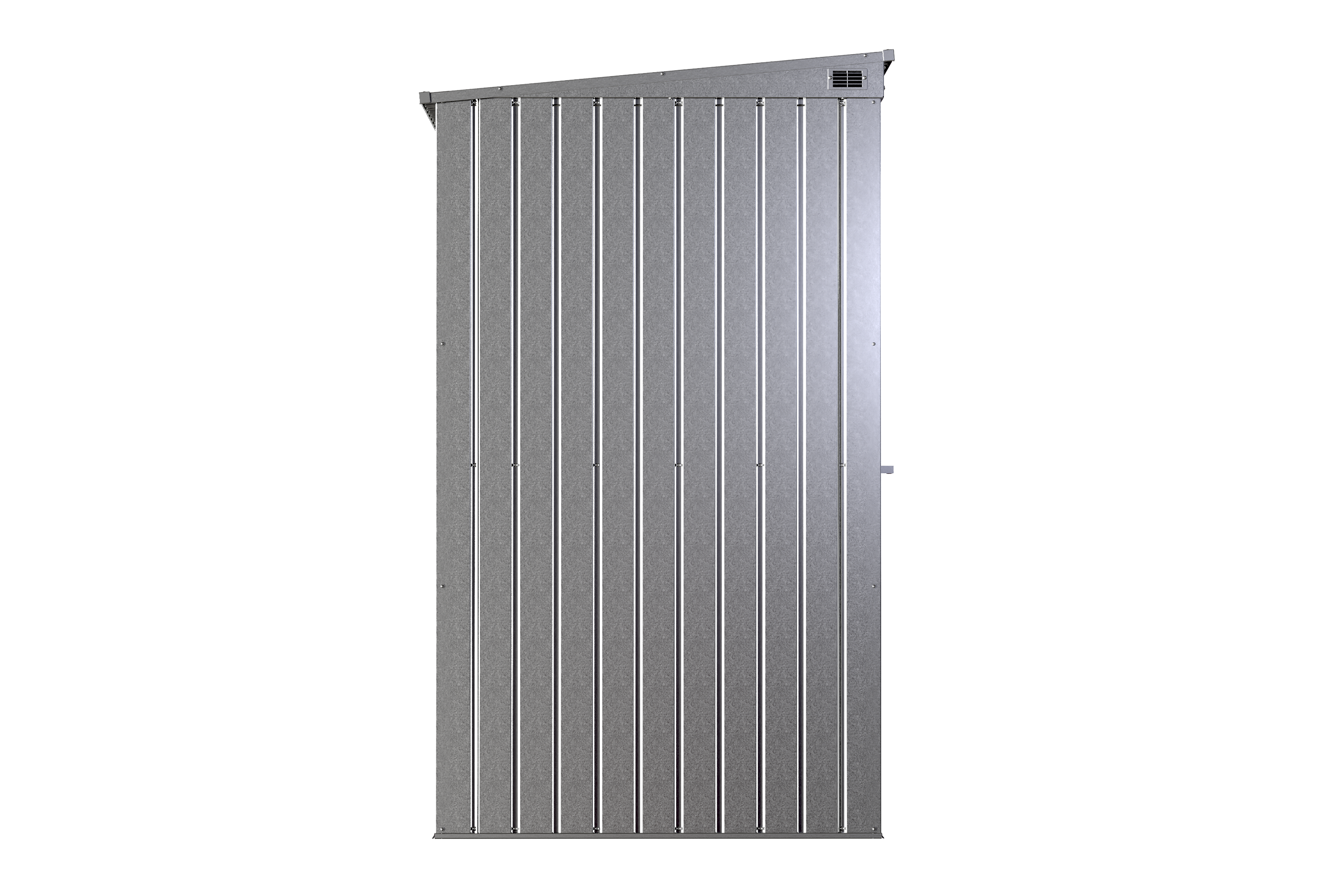 6 ft x 4 ft Silver Galvanized Steel Storage Shed