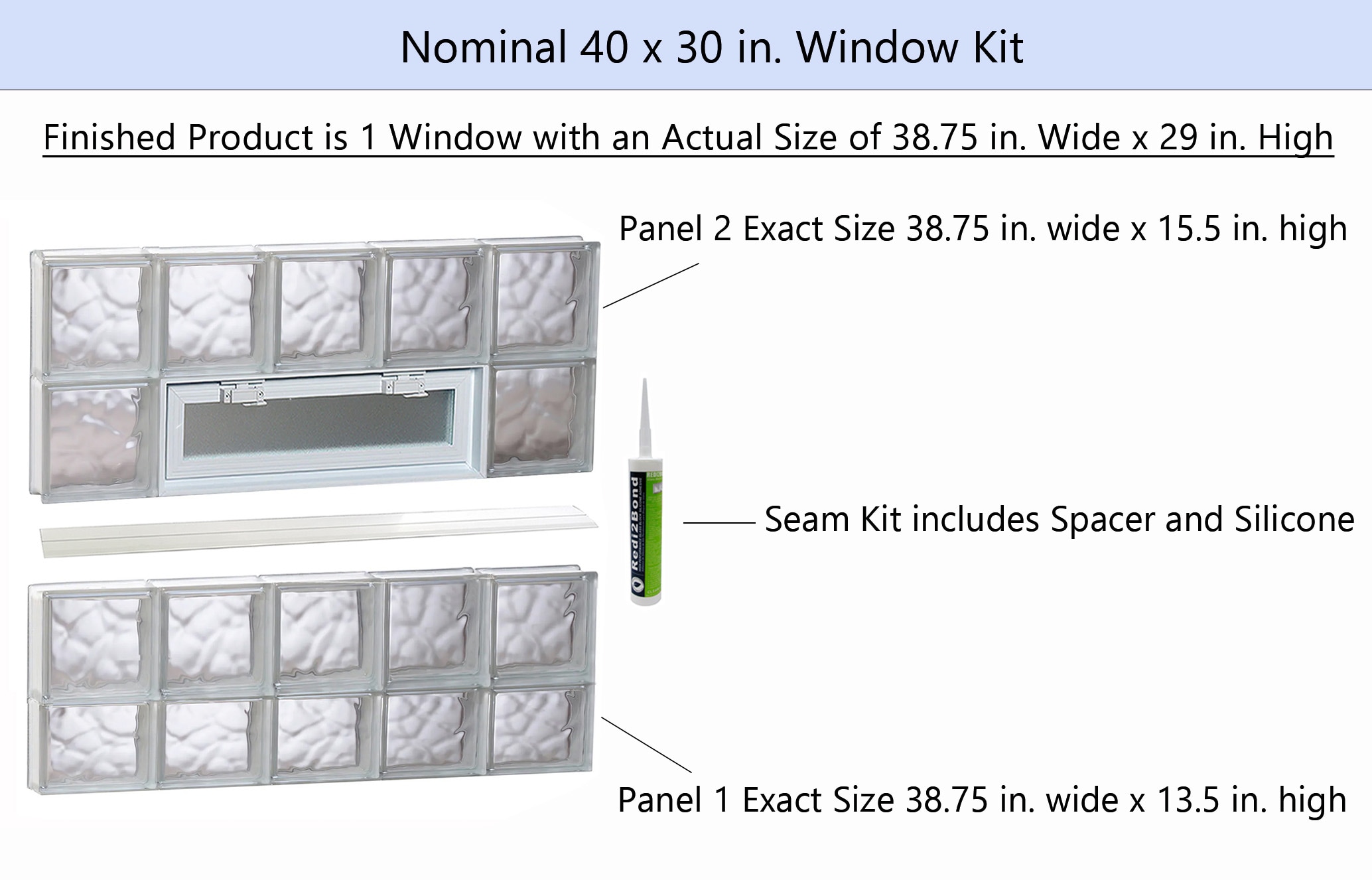 REDI2SET V4030DC Glass-Block-Windows - View #2