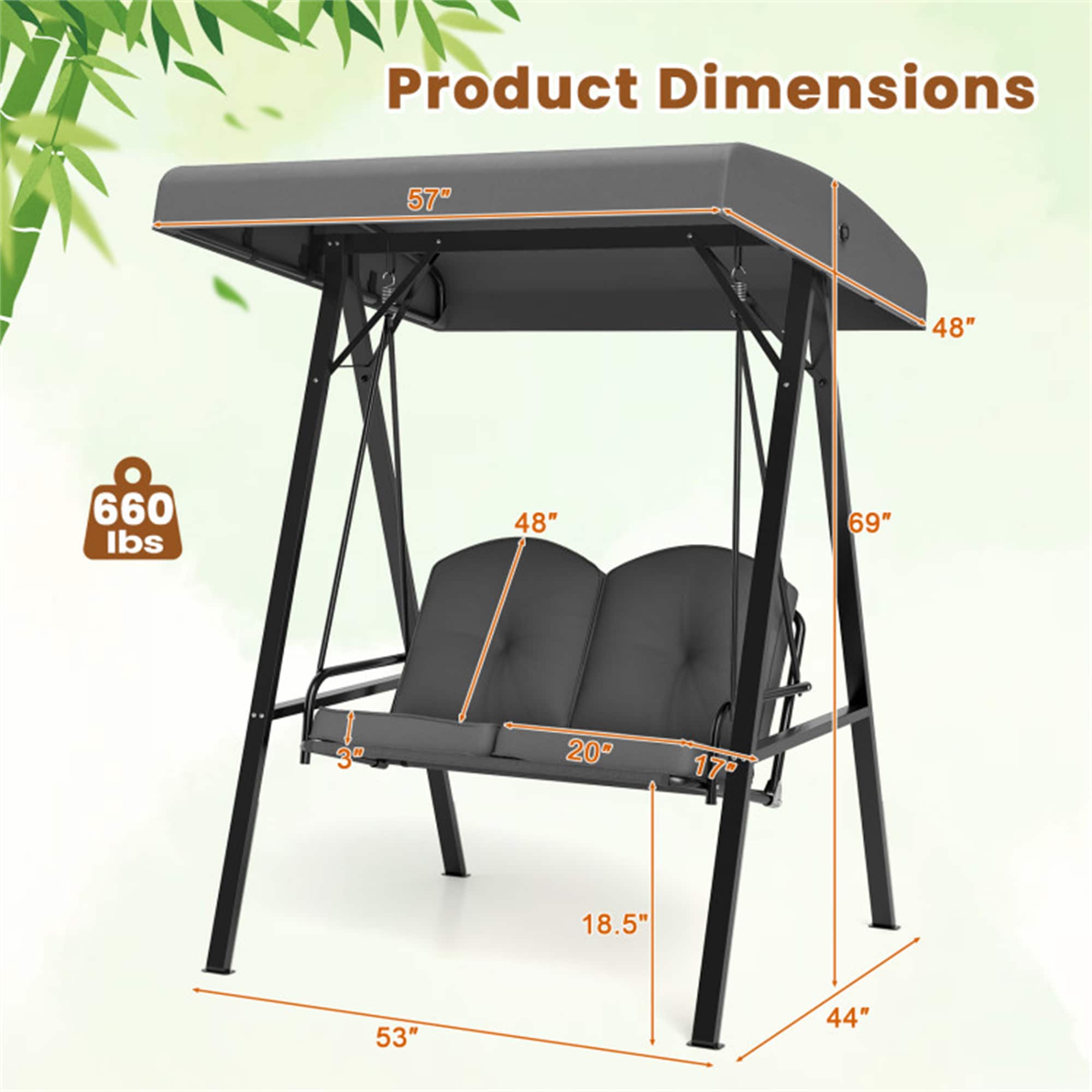 BABOOM BOM-11460WH-CO Swing-Gliders - View #5