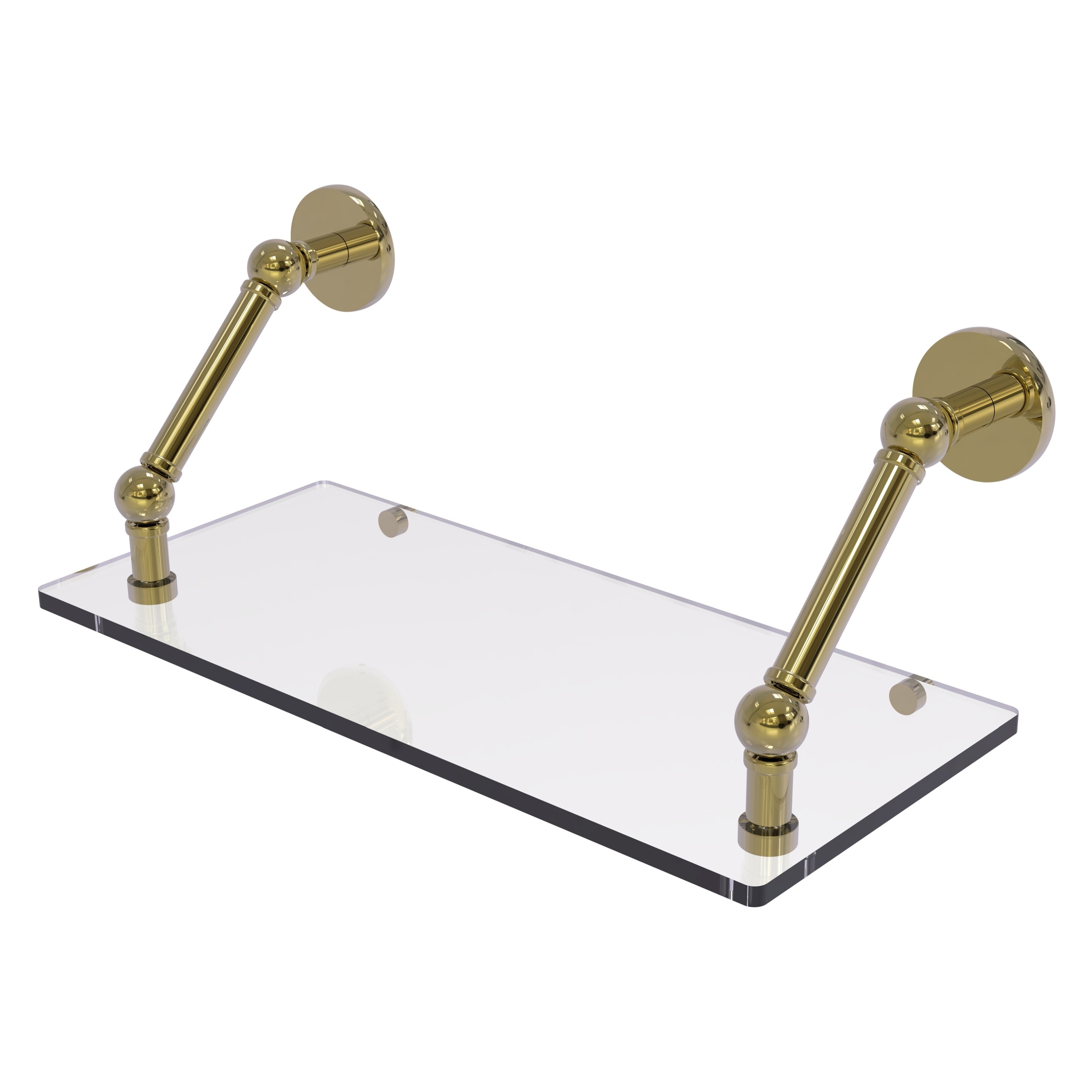 Allied Brass P1000-1-18-UNL Prestige Skyline Unlacquered Brass Wall mount Bathroom Shelf ( 18-in x 8-in x 8-in )
