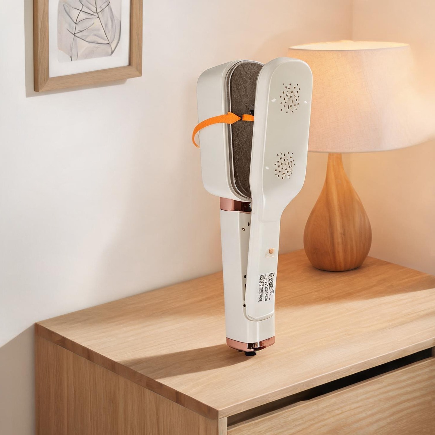 FlowLuxe Storage Other Bedroom Furniture with 1000W 3-in-1 Travel Steamer and Ceramic Detail