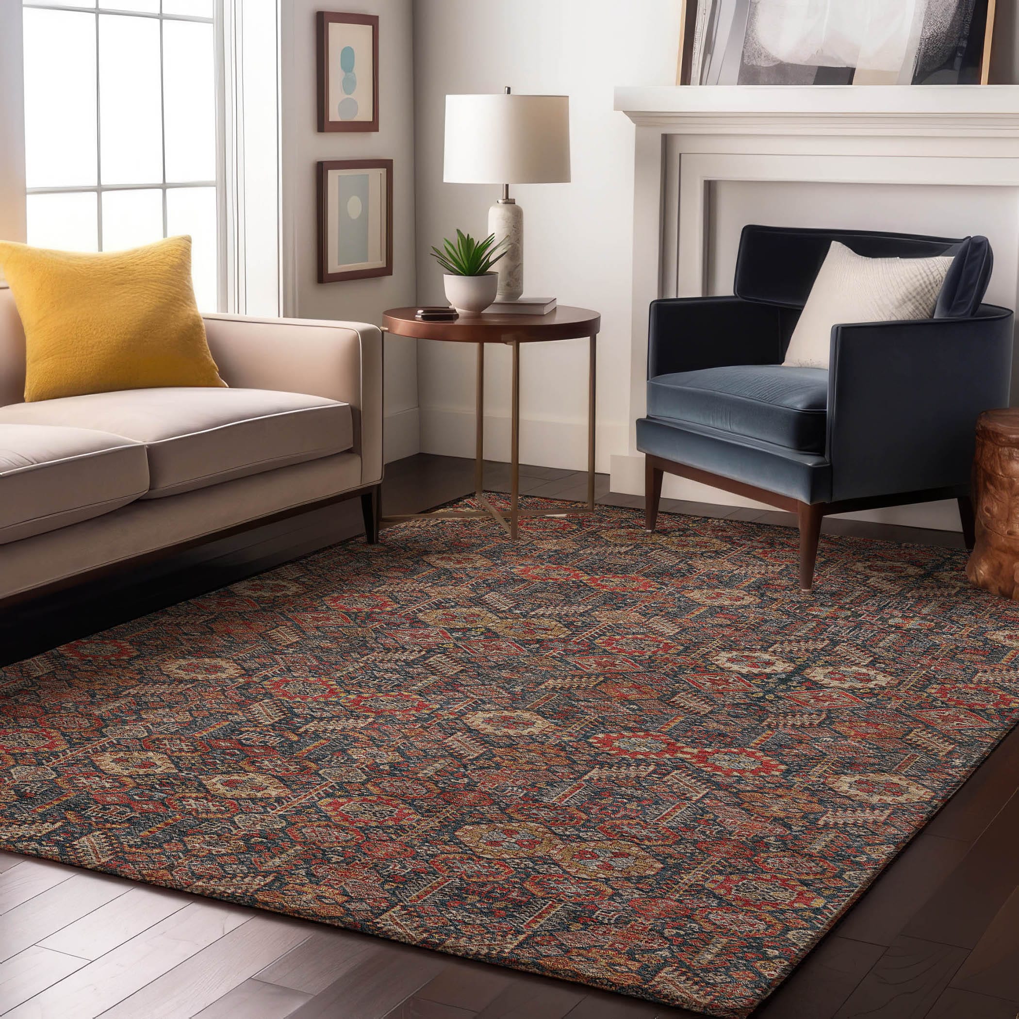 Addison Rugs AMF566BG10X14 Mayfield AMF566BG 10 x 14 (ft) Loomed Polyester Beige Rectangular Indoor Geometric Machine washable Area rug