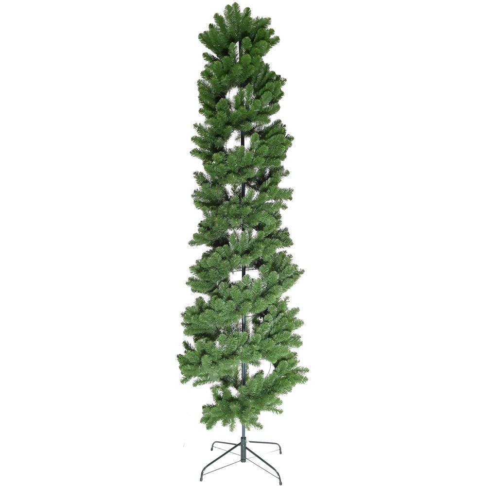 7-Ft Spiral Porch Tree in Metal Base - Green - Indoor/Outdoor Christmas Tree | - Fraser Hill Farm FFPTB070-0GR