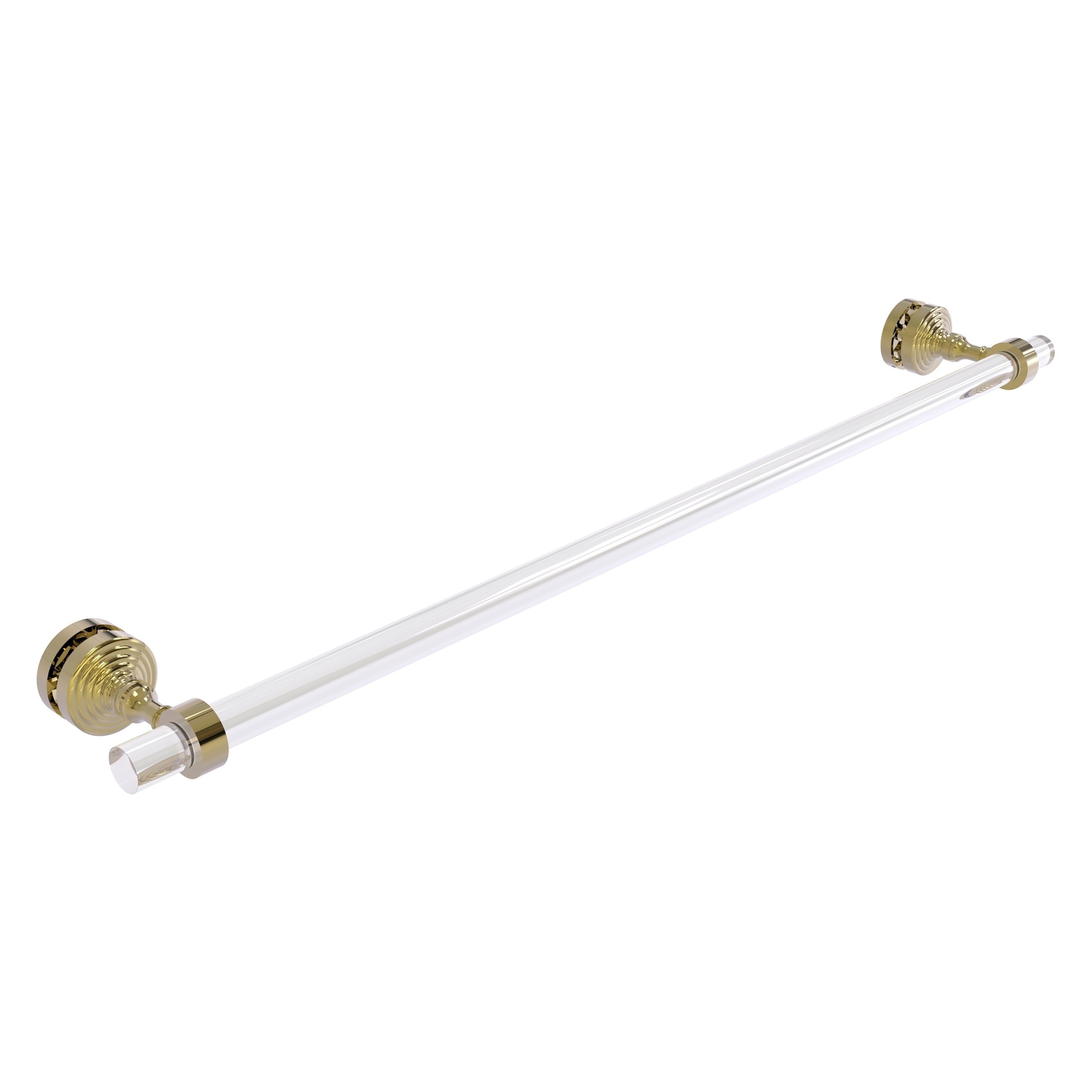 Allied Brass PG-41-SM-30-UNL Pacific Grove 30-in Unlacquered Brass Wall mount Single Towel Bar