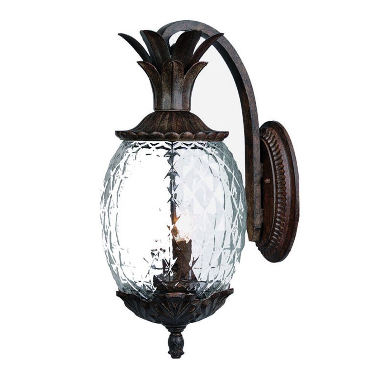 HomeRoots 4000398403 1 -Light 18-in H Bronze Hardwired Outdoor Wall Light