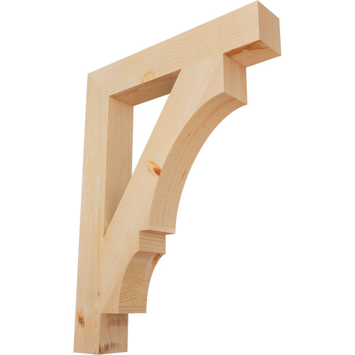 Ekena Millwork BKT04X24X32BOA05SDF Balboa block smooth 3-1/2-in x 24-in x 32-in Douglas fir Brown Wood Standard bracket