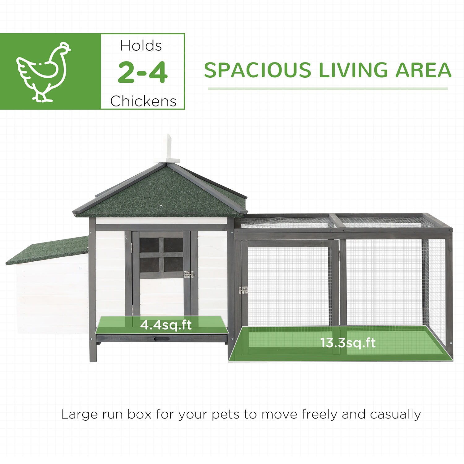 Mondawe MD-AB41104 Chicken-Coops-Rabbit-Hutches - View #4