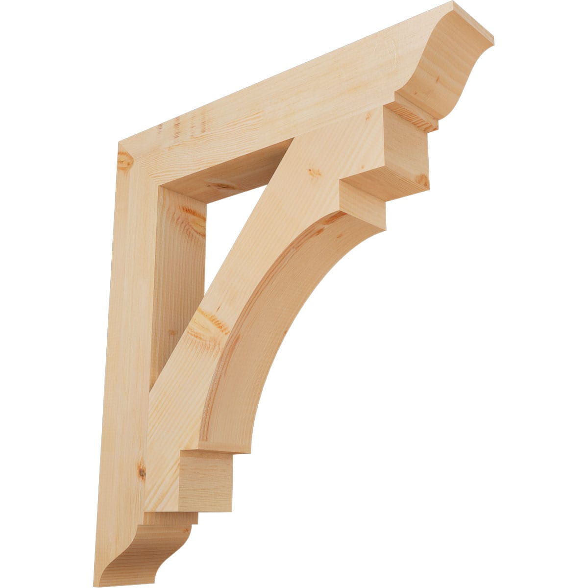 Ekena Millwork BKT06X36X40MRC01SDF Merced traditional smooth 5-1/2-in x 36-in x 40-in Douglas fir Brown Wood Standard bracket