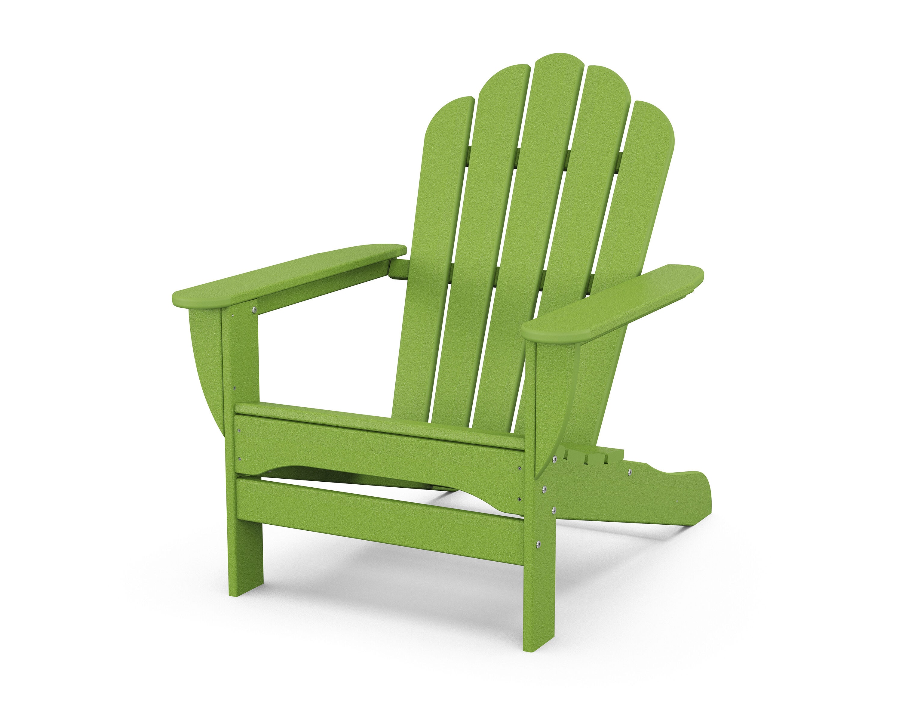 Trex Outdoor Furniture TXAD7034LI Monterey Bay Lime Plastic Frame Stationary Adirondack Chair with Slat Seat