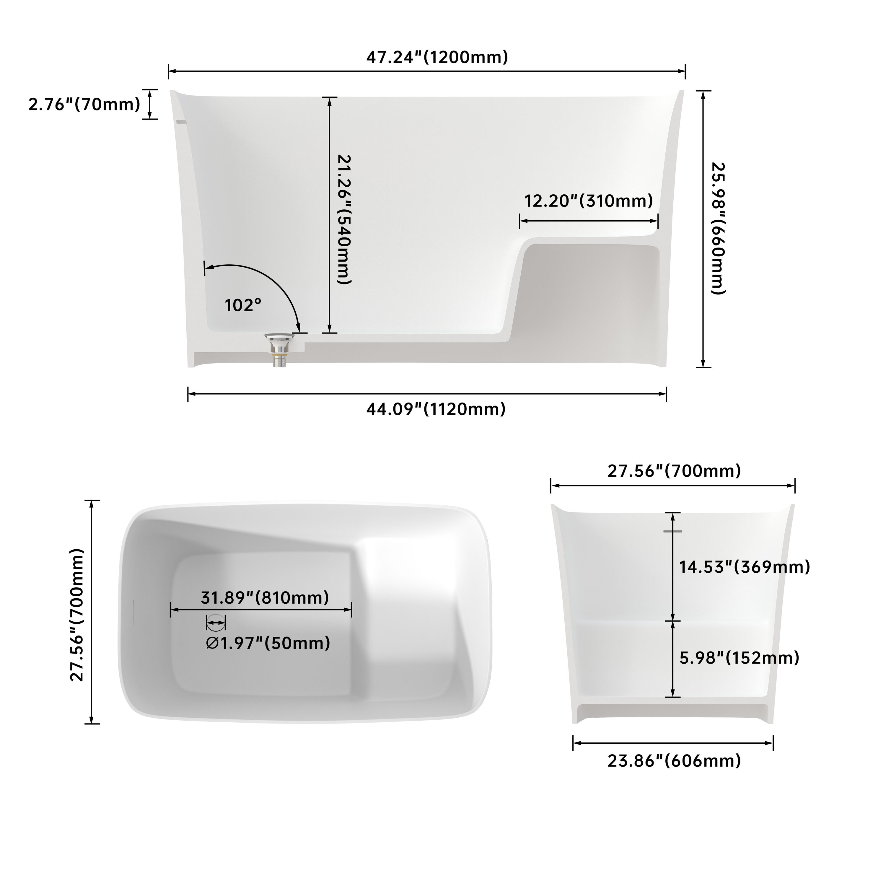 Tahanbath MT2-353972 bathtubs - View #5