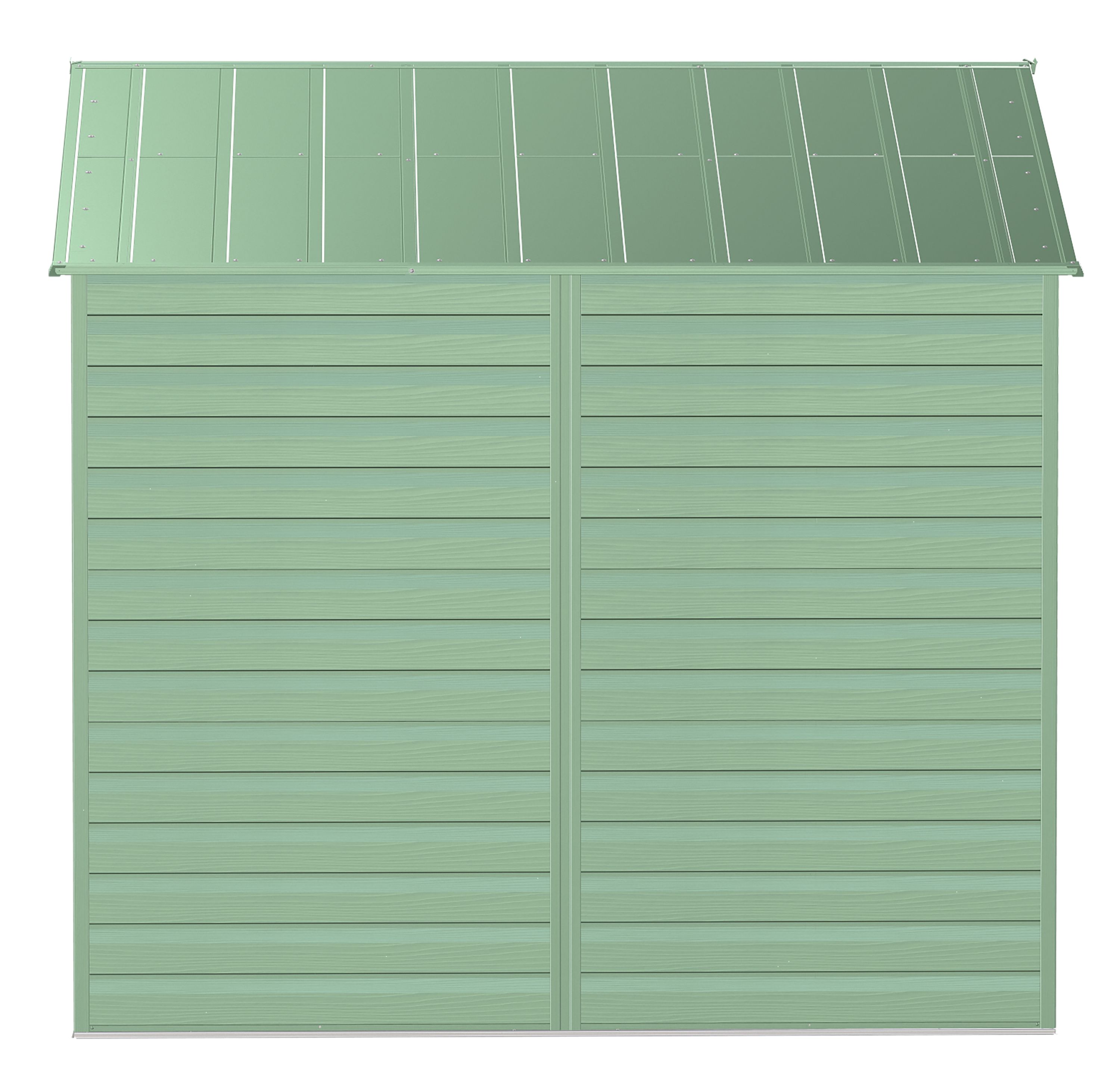 8 ft x 8 ft Sage Green Galvanized Steel Storage Shed