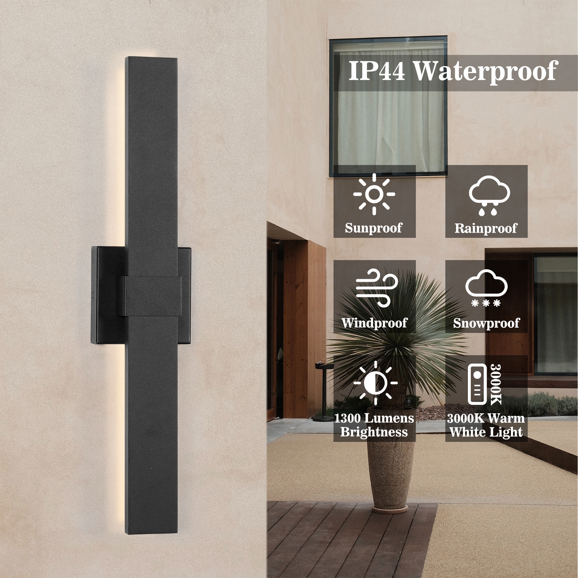 LamQee 06FTL0276BBK Outdoor-Wall-Lighting - View #7