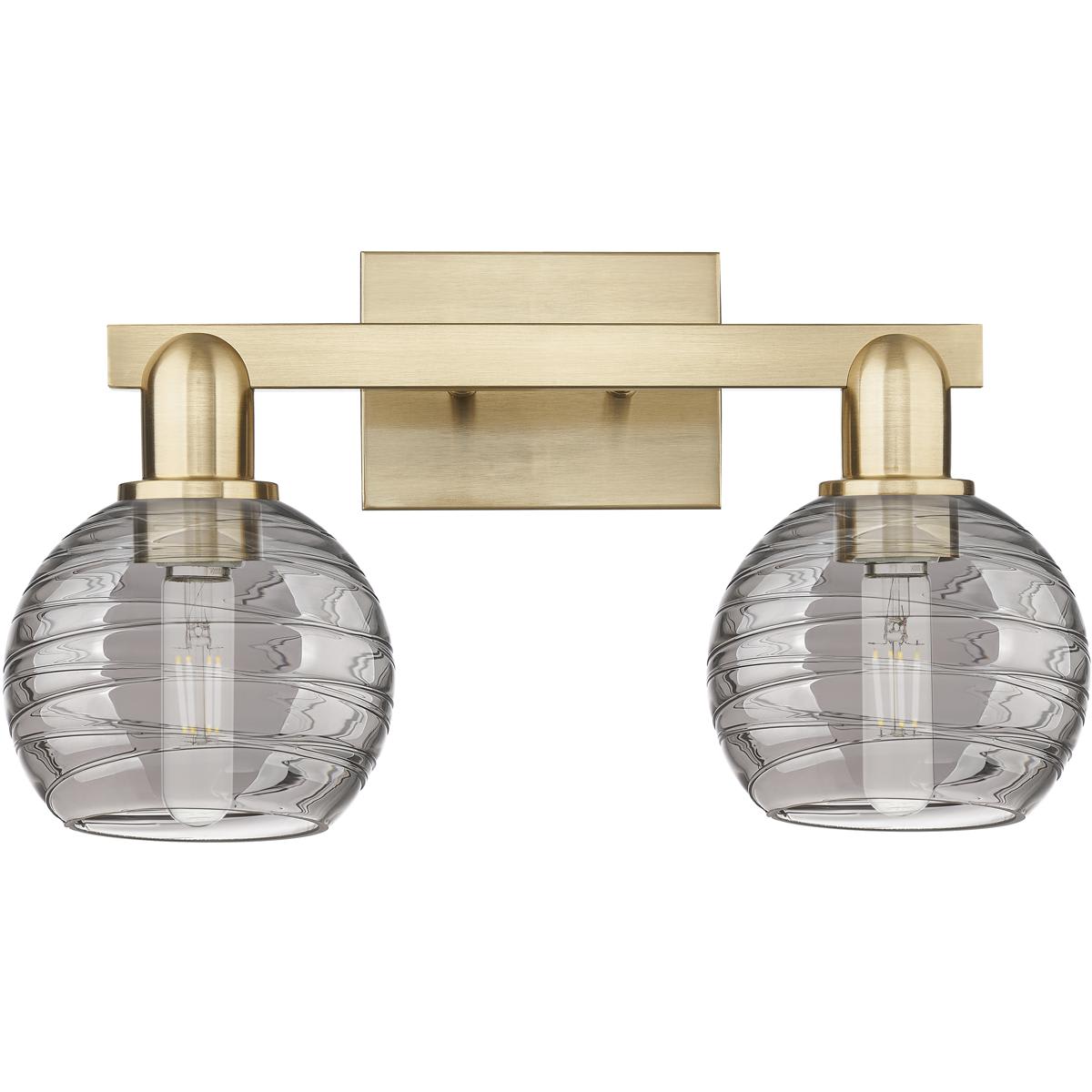 Innovations Lighting - 716-2W-CB-G1213-6SM Athens Deco Swirl Bathroom Vanity Light Champagne Bronze