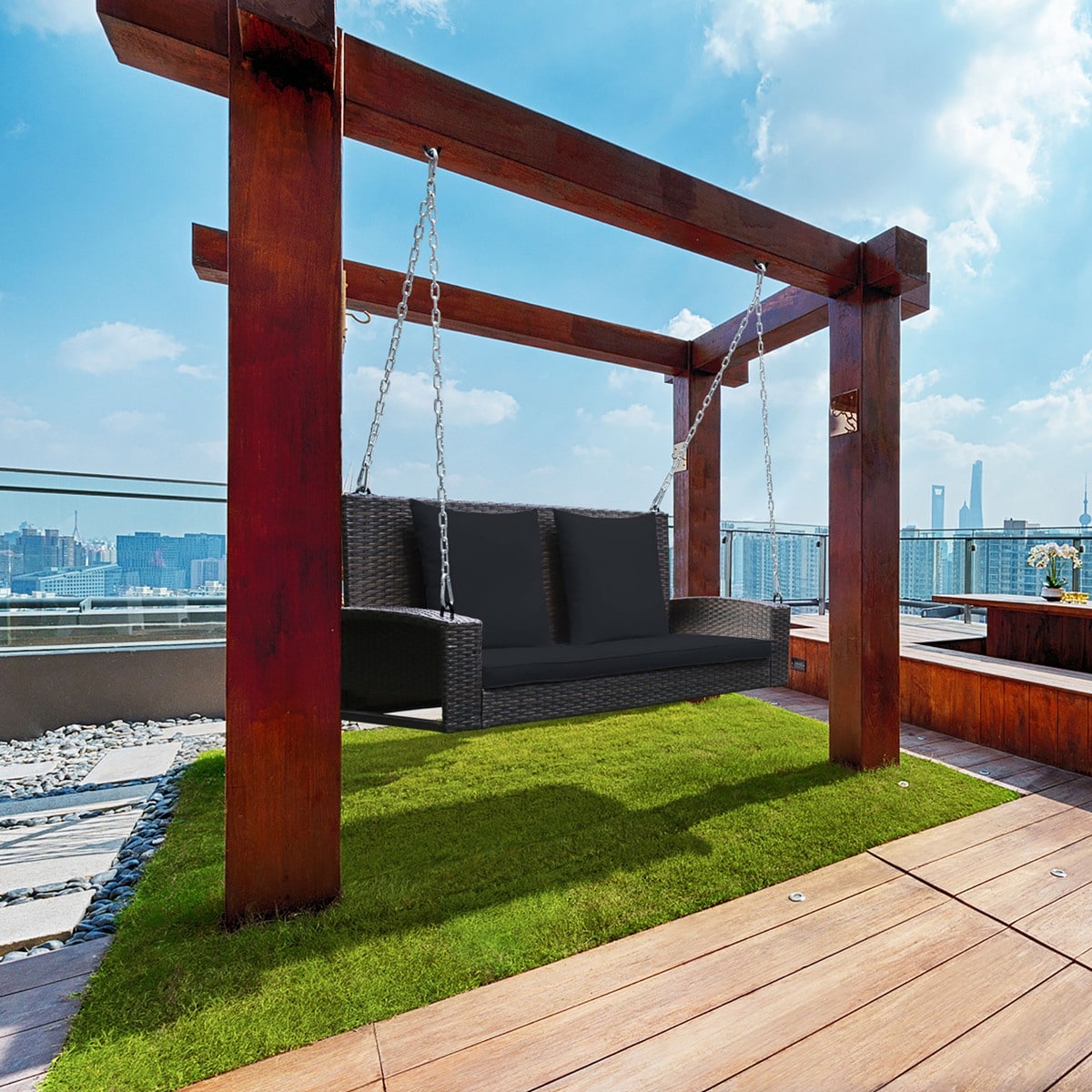 Costway HW68879DK Swing-Gliders - View #2