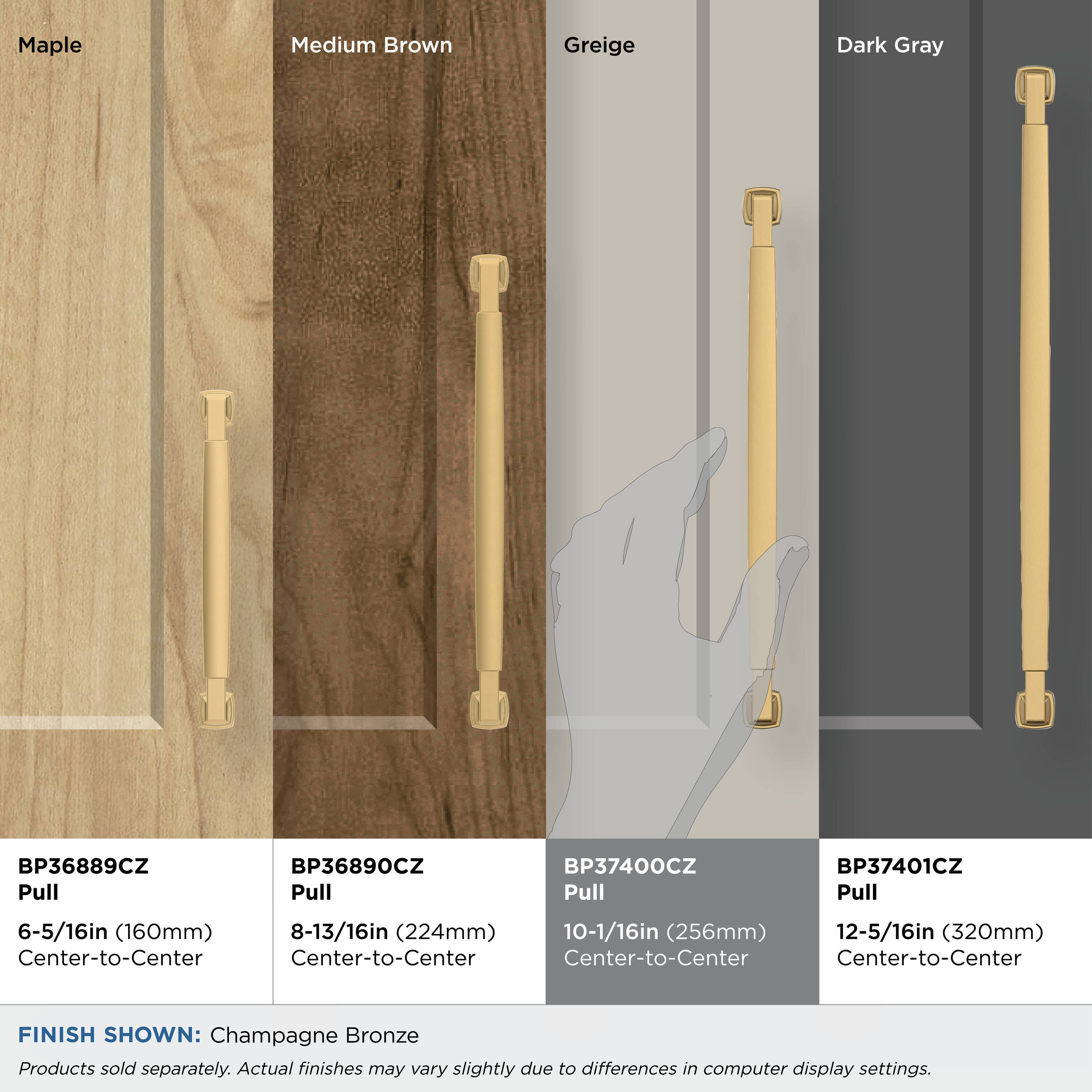 Amerock BP37400CZ Cabinet-Pulls - View #3
