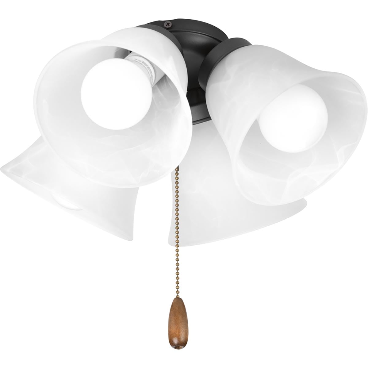 Progress Lighting P2610-143WB AirPro 15-Inches 4 -Light Black LED Ceiling Fan Light Kit