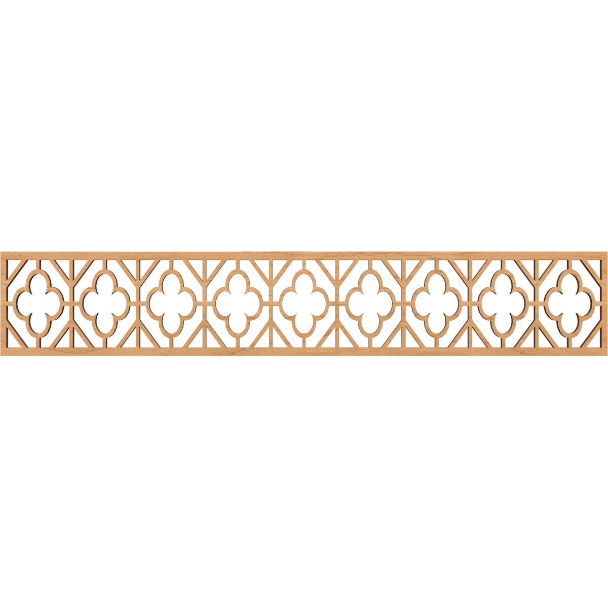 Ekena Millwork MLDB08X46HAZMA Hazelton Fretwork Flat Trim 8-in x 3.89-ft Maple Brown Unfinished 2156871 Pierced Wall Panel Moulding