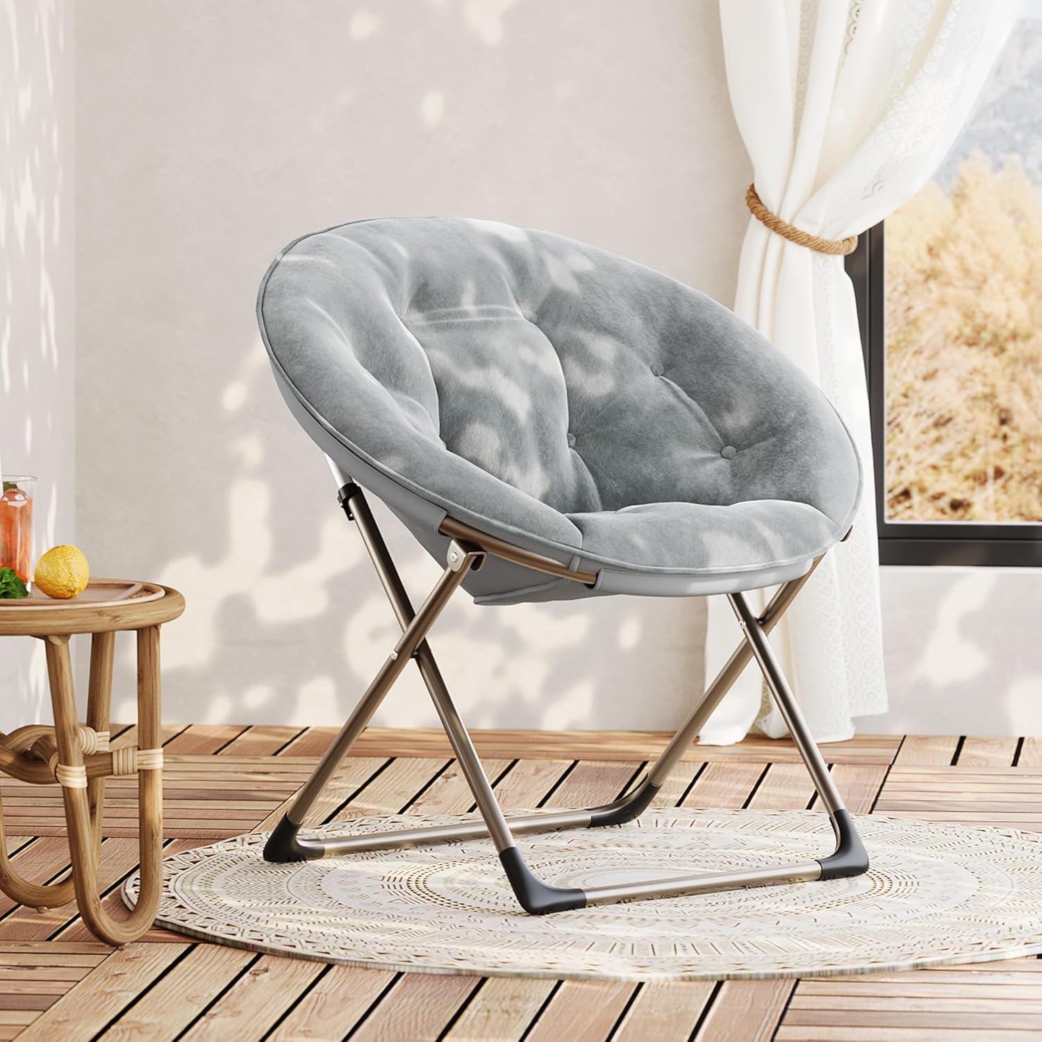 Urban Shop Lavender Saucer Chair Qeetex Oversized Saucer Chair
