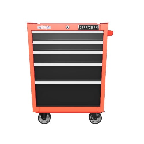 CRAFTSMAN 2000 Series 26.5-in W x 34-in H 5-Drawer Steel Rolling Tool Cabinet (Red) CRAFTSMAN 2000 Series 26.5-in W x 34-in H 5-Drawer Steel Rolling Tool Cabinet (Red)