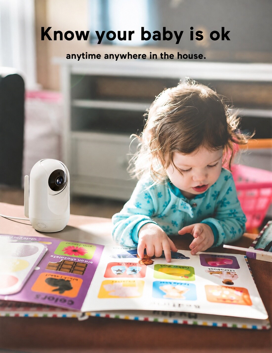 AOIZGMY Baby Monitor 2 pcs with Camera and Audio Split Screen 5 Inch ...