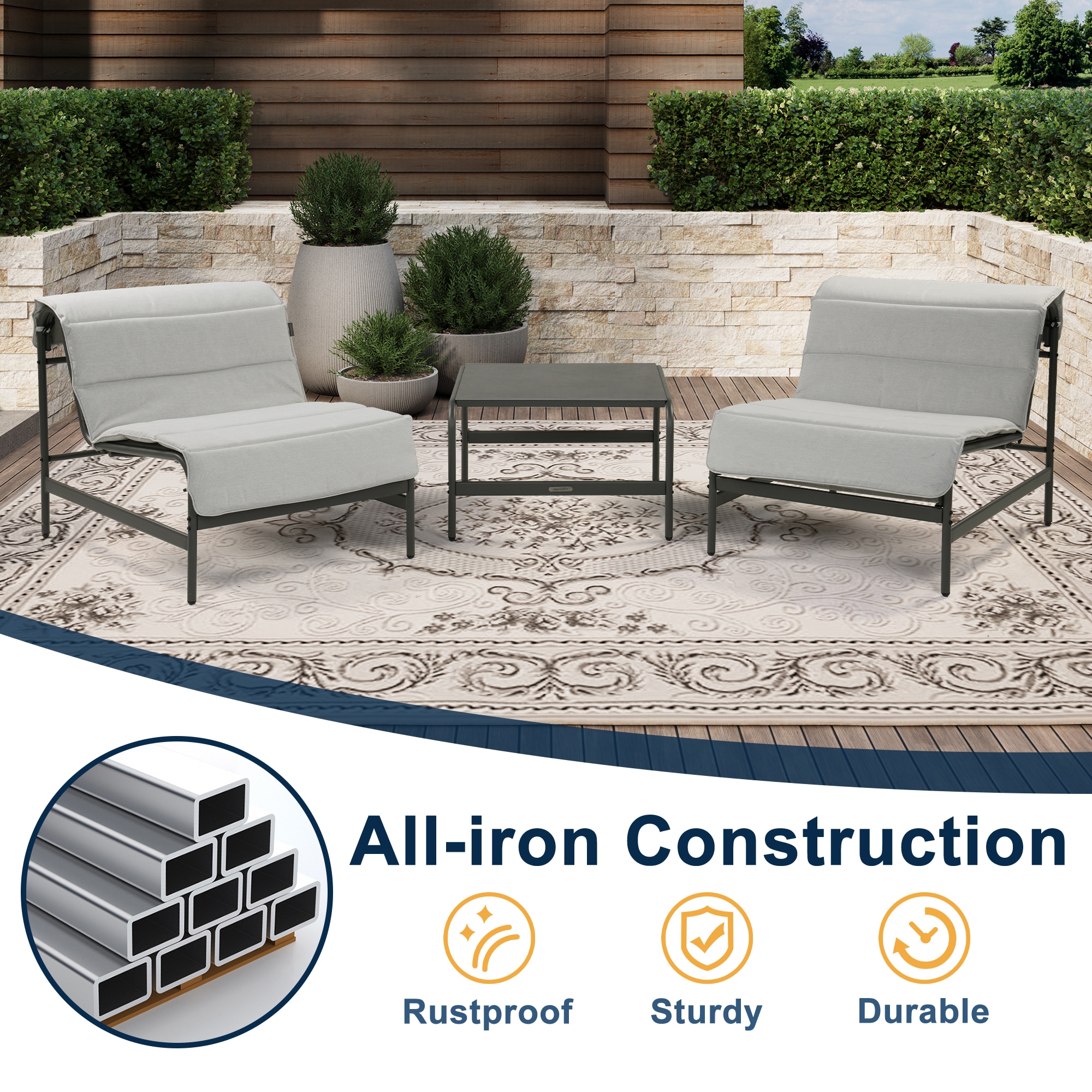 Clihome CL5051460002001 Patio-Conversation-Sets - View #5
