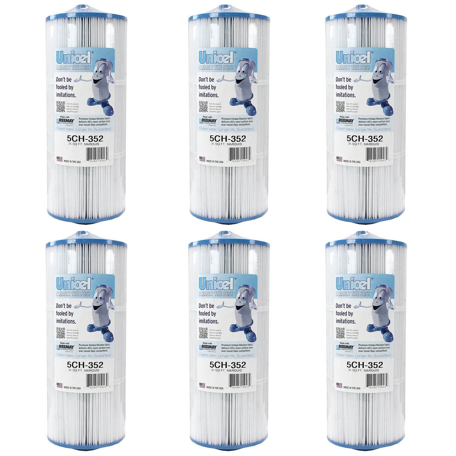 Unicel 75203 6 x 5CH352 Pool Filter Replacement Cartridge