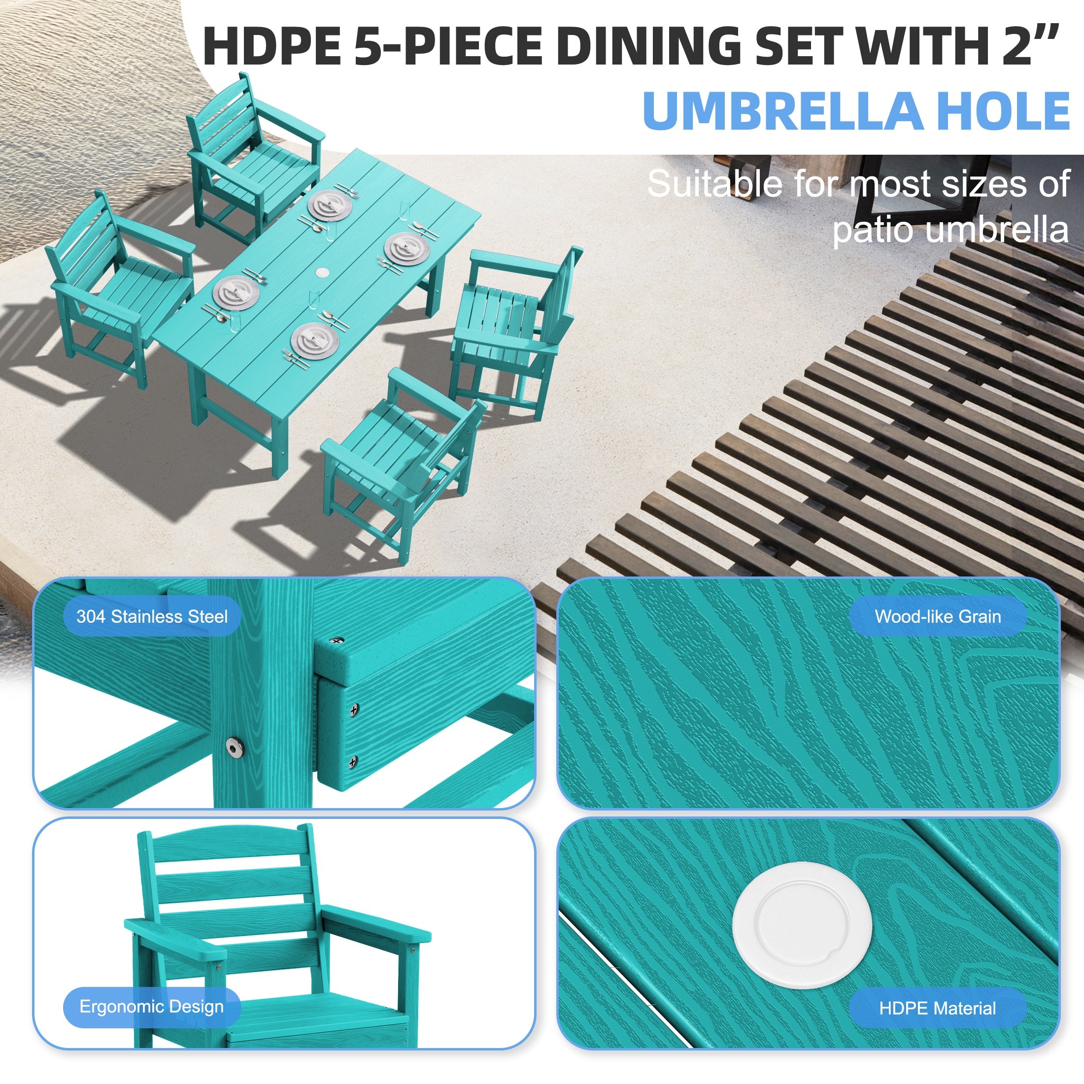 JEAREY PESFJJK-02-BK Patio-Dining-Sets - View #4