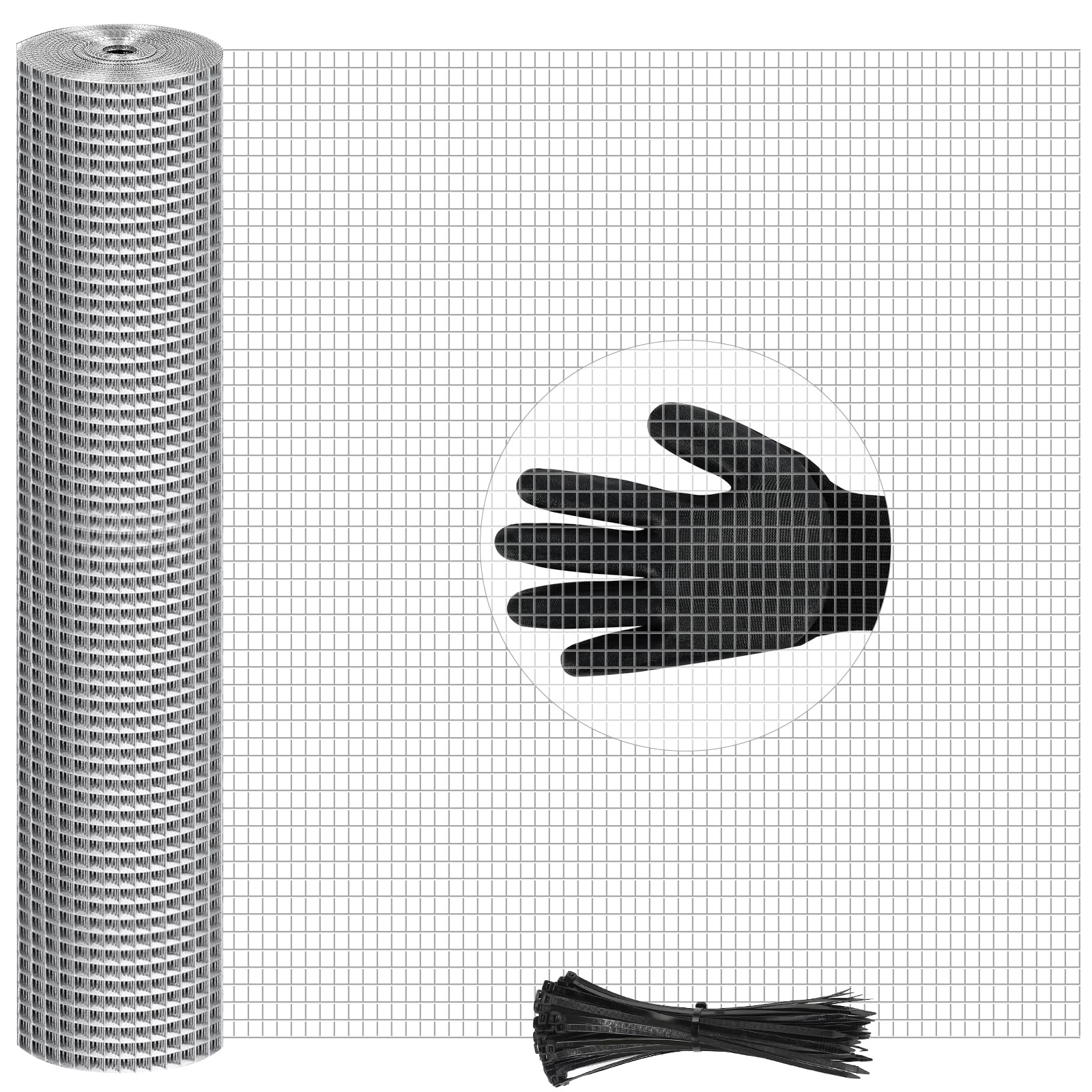 KHKFY KHKFY 48 inch x 100 foot Hardware Cloth Roll Hot Dip Galvanized Welded Wire Mesh Heavy Duty Three Quarter Inch 23 Gauge for Garden Chicken Coop