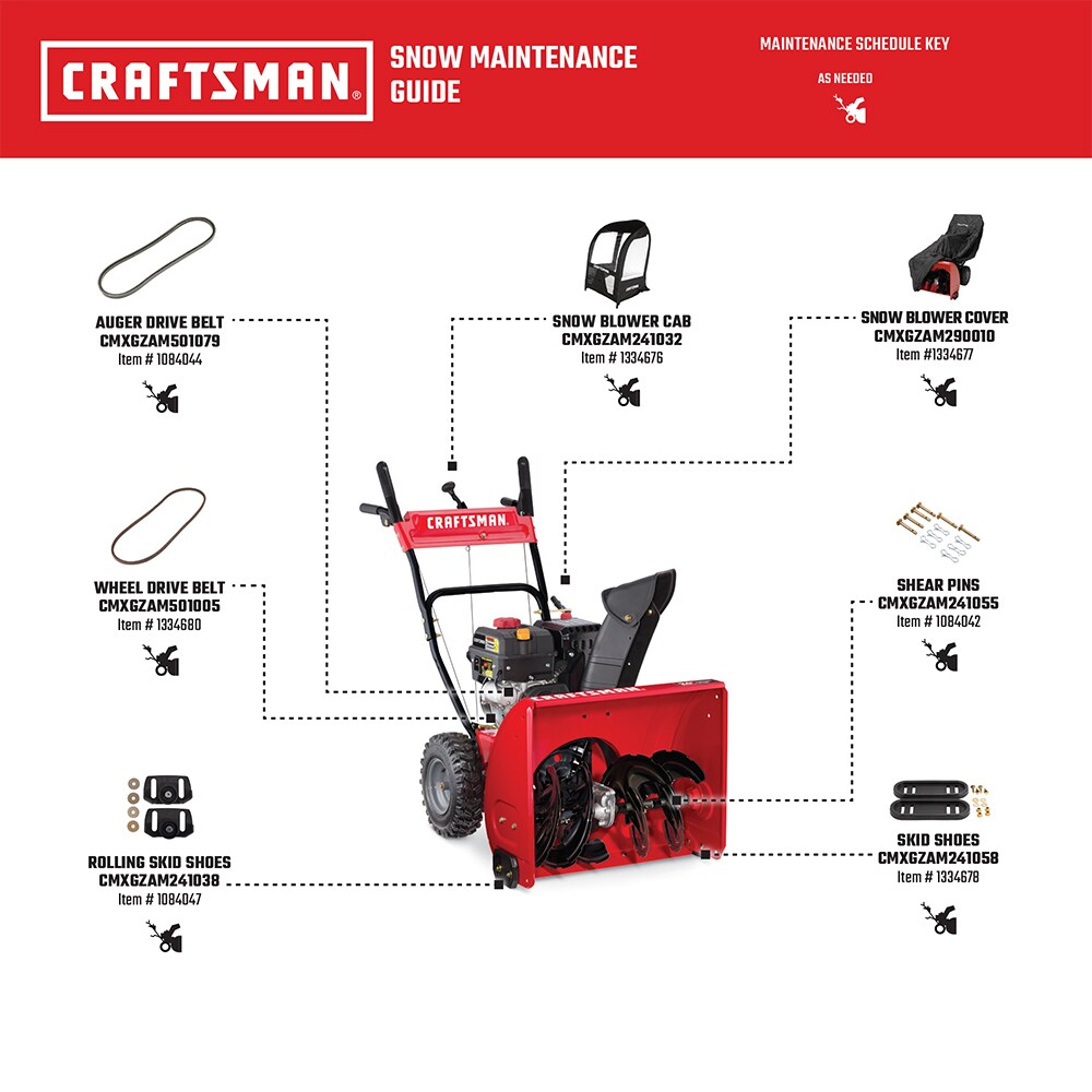 CRAFTSMAN SB400 24in Twostage Selfpropelled Gas Snow Blower in the