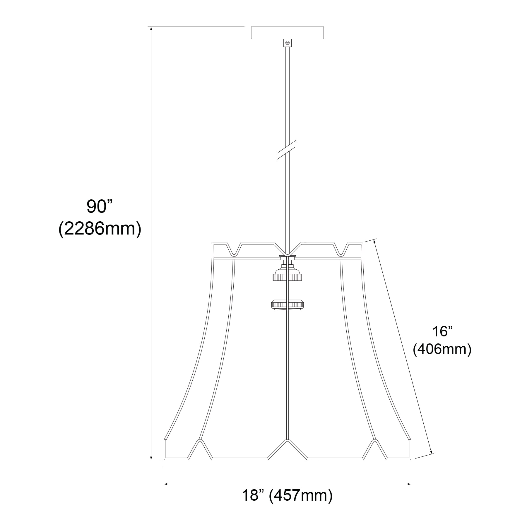 Dainolite BKO-L-WH Pendant-Lights - View #2