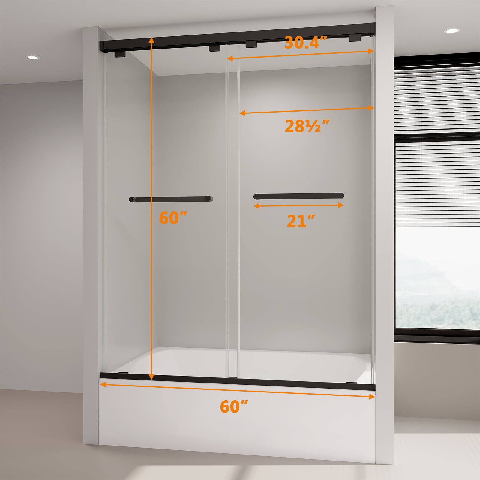 LOVMOR SHOWER DOORS-BLACK Shower-Doors - View #2