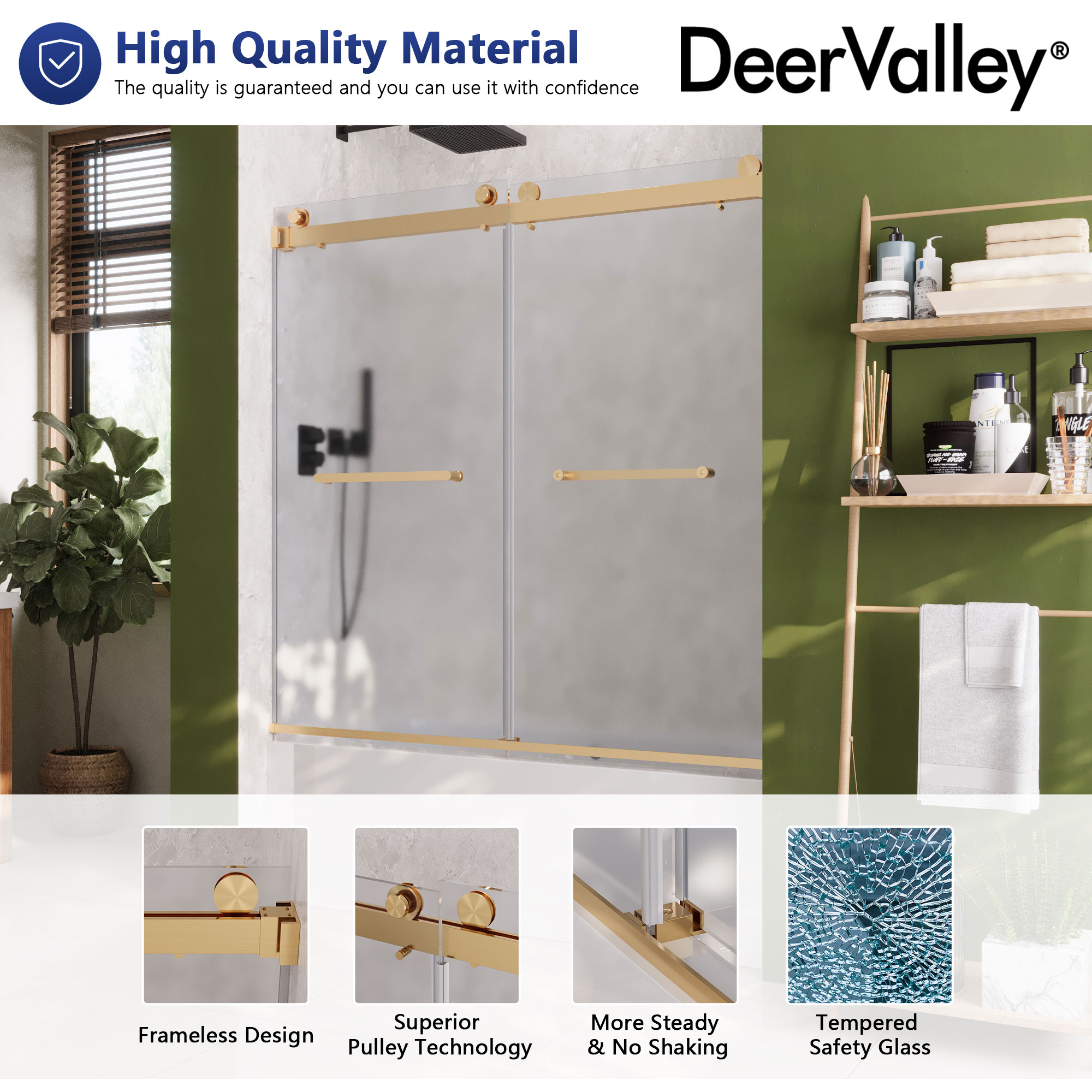 DeerValley DV-1SD0217G Bathtub-Doors - View #6