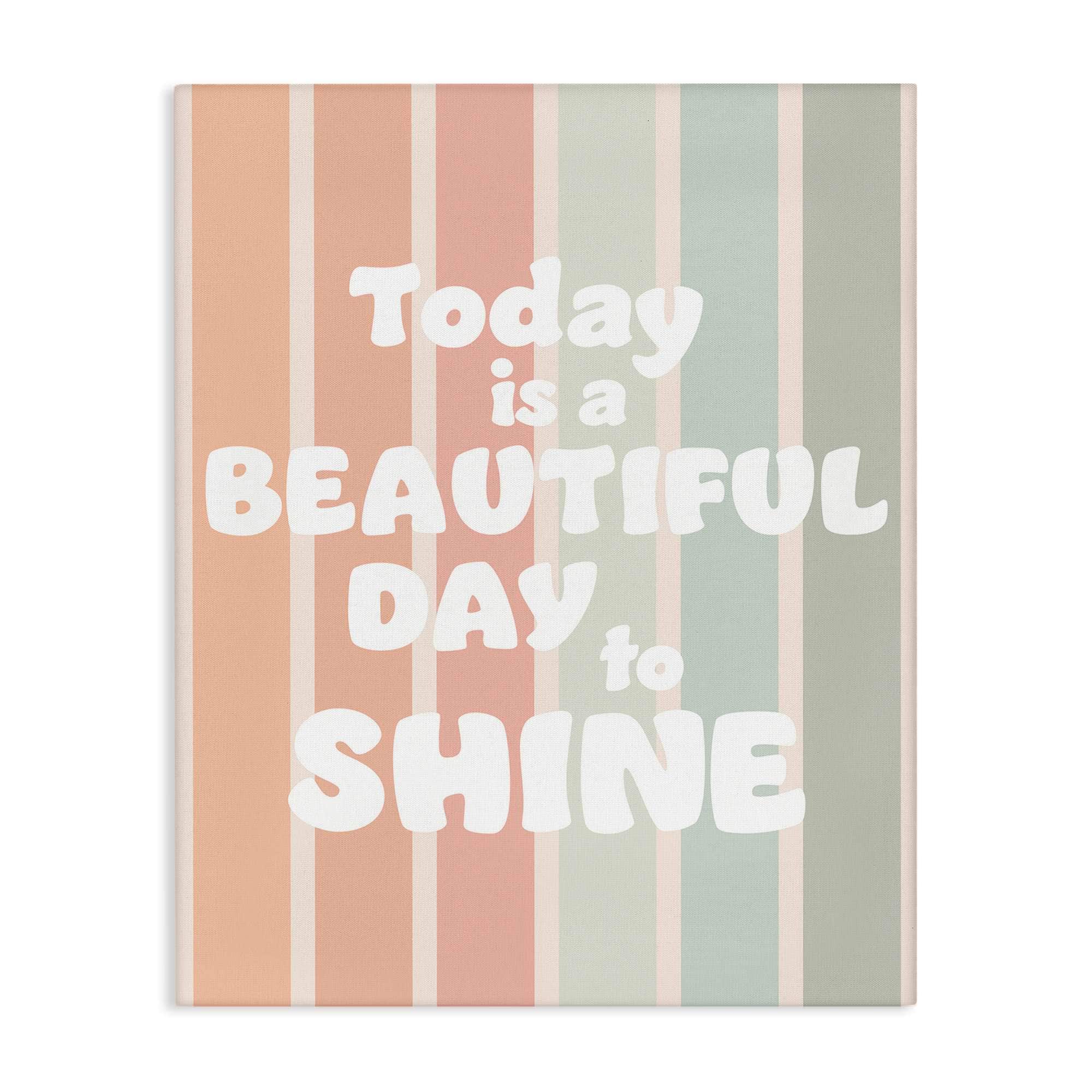 Stupell Industries BS-440-CN-16X20 Beautiful Day To Shine Canvas Wall Art By Leah Straatsma 16 x 20