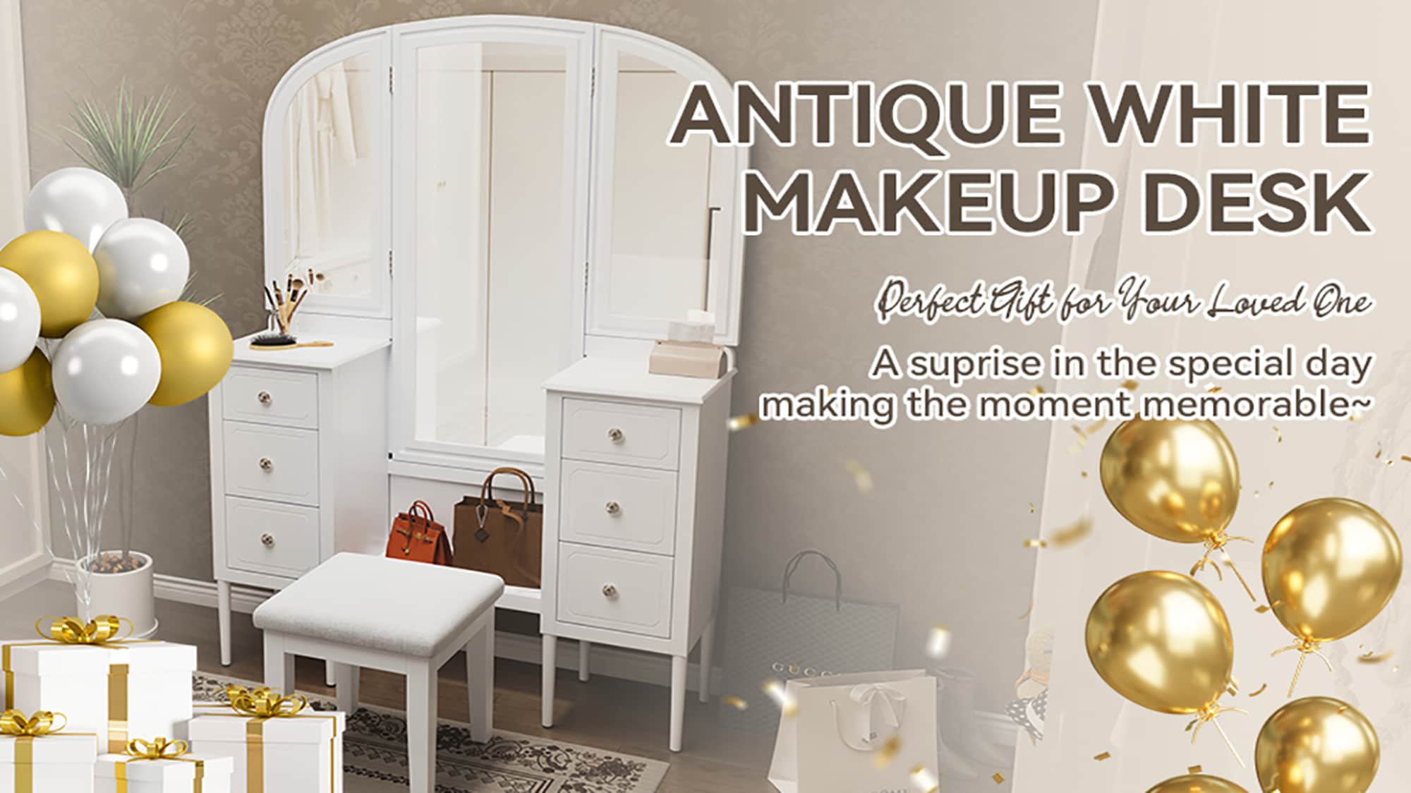 SINOFURN SYD250019WT Bedroom-Vanities - View #10