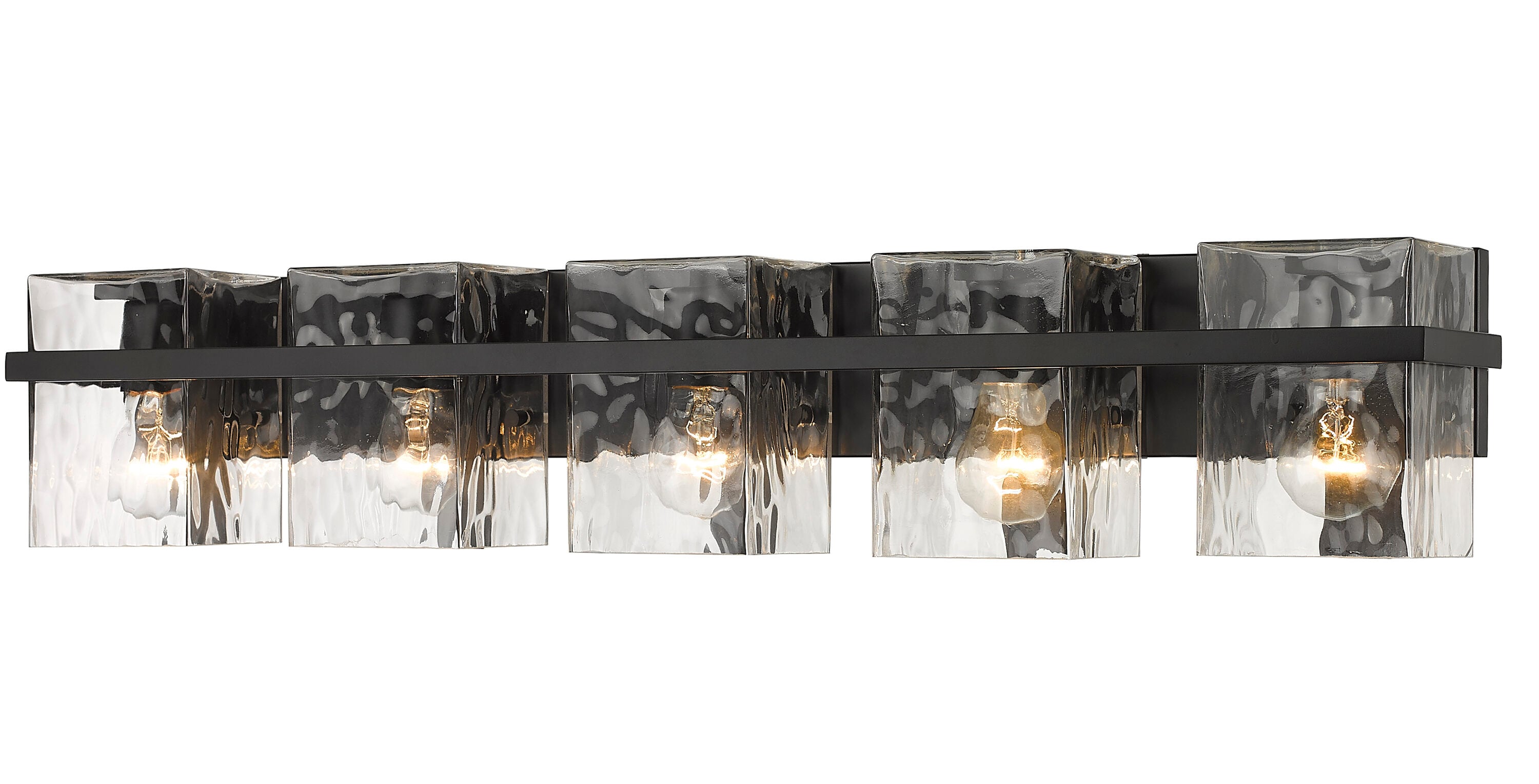 Z-Lite 1938-5V-MB Bennington 36.25-in 5 -Light Matte Black Farmhouse Vanity light