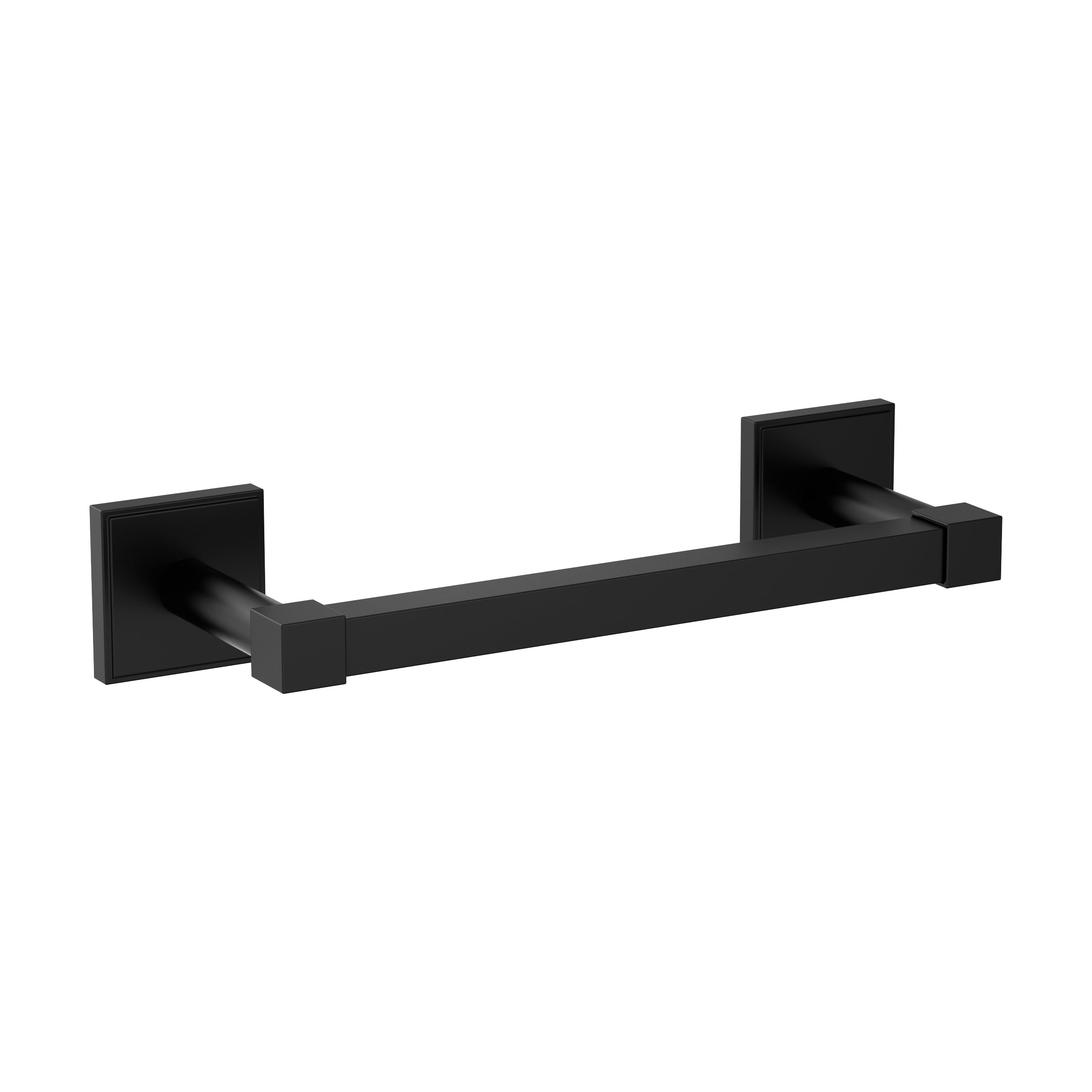 Amerock BH36075MB Appoint 8-in Matte Black Wall mount Single Towel Bar