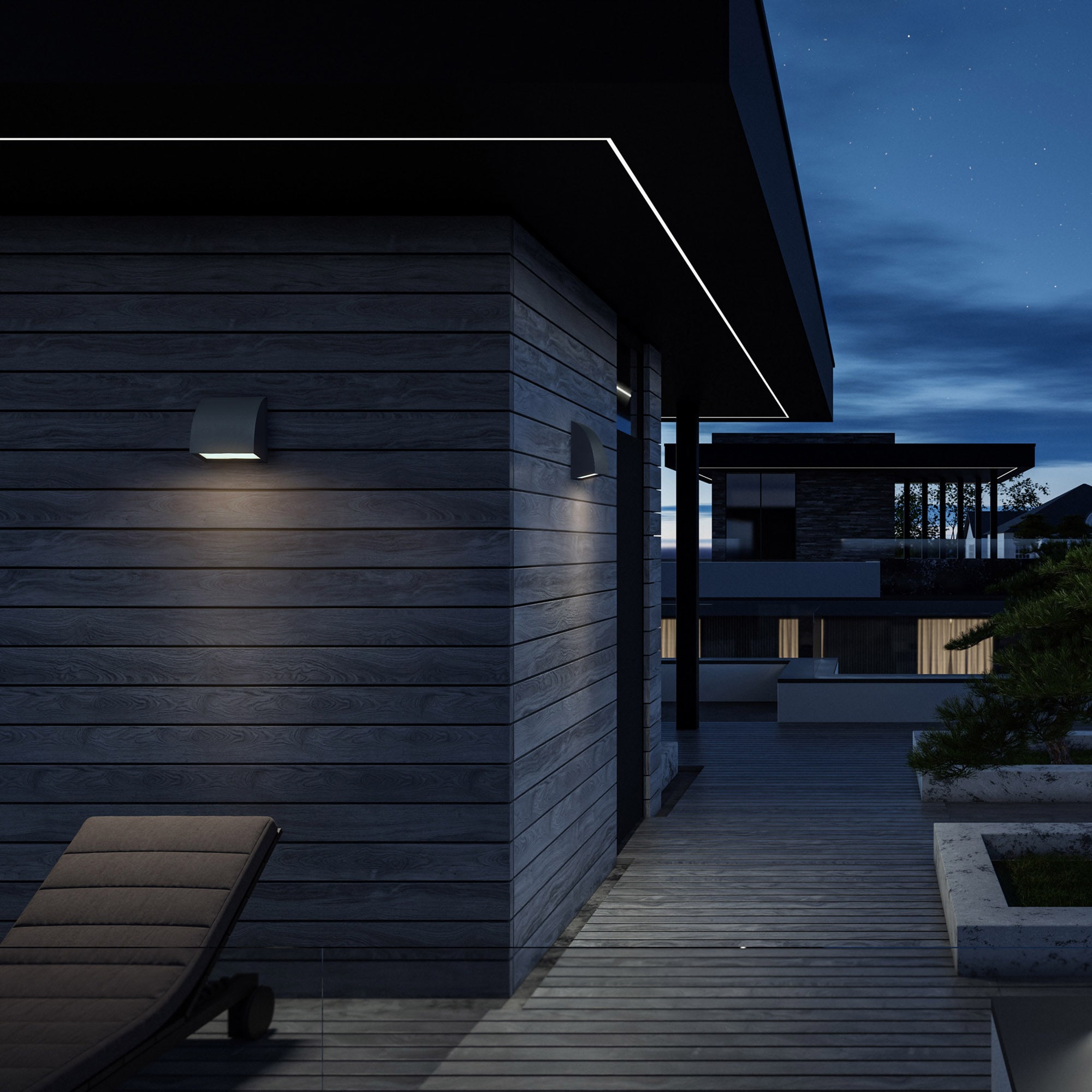 Alteck AW0029-3CCT-W-BK Outdoor-Wall-Lighting - View #13