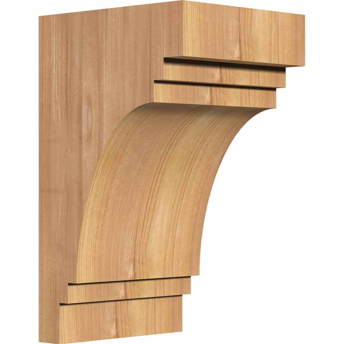 Ekena Millwork COR06X06X10PEC00SWR 5.5-in x 6-in x 10-in Pescadero Unfinished Western red cedar Wood Paintable/Stainable Corbel