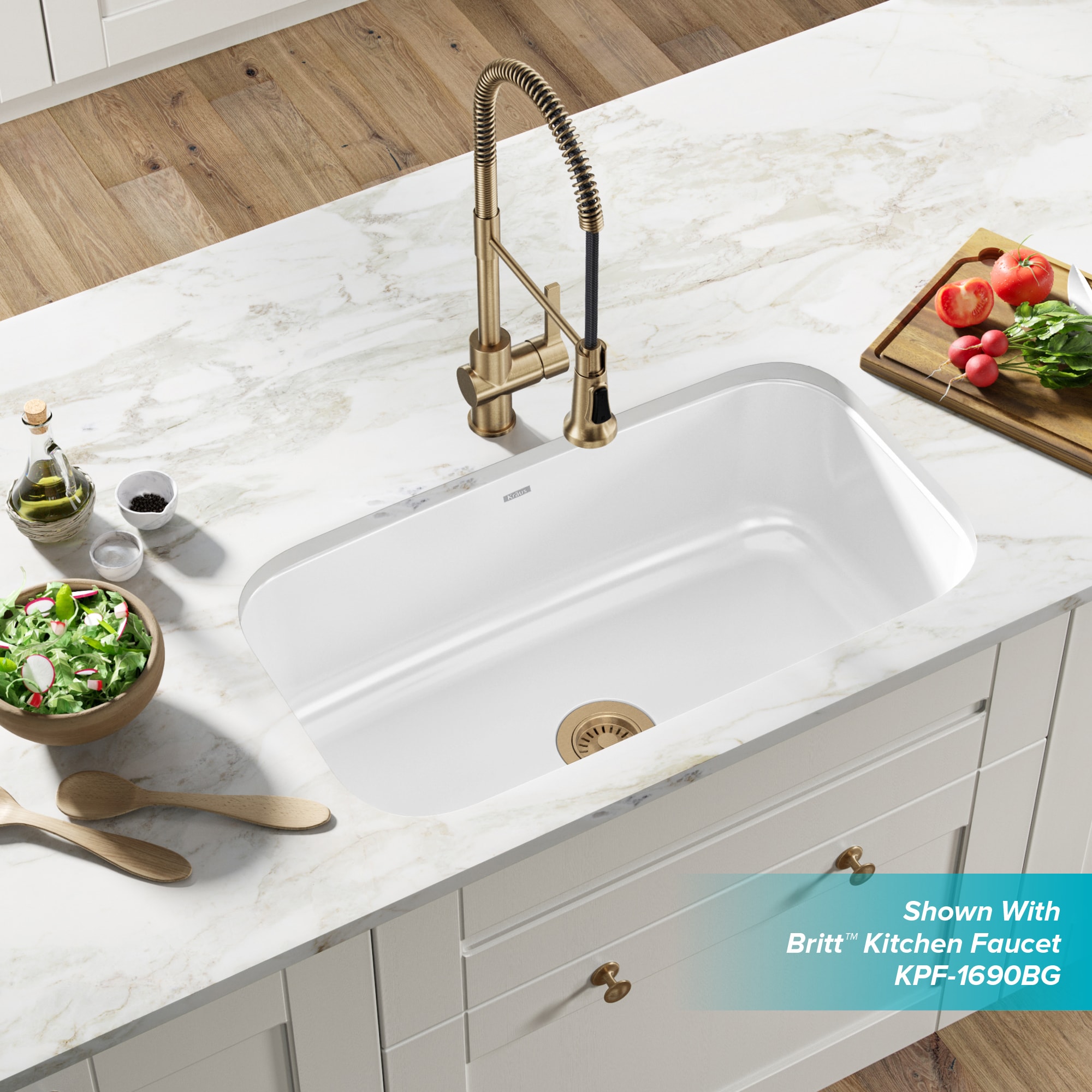 Kraus KEU14WHITE Kitchen-Sinks - View #4