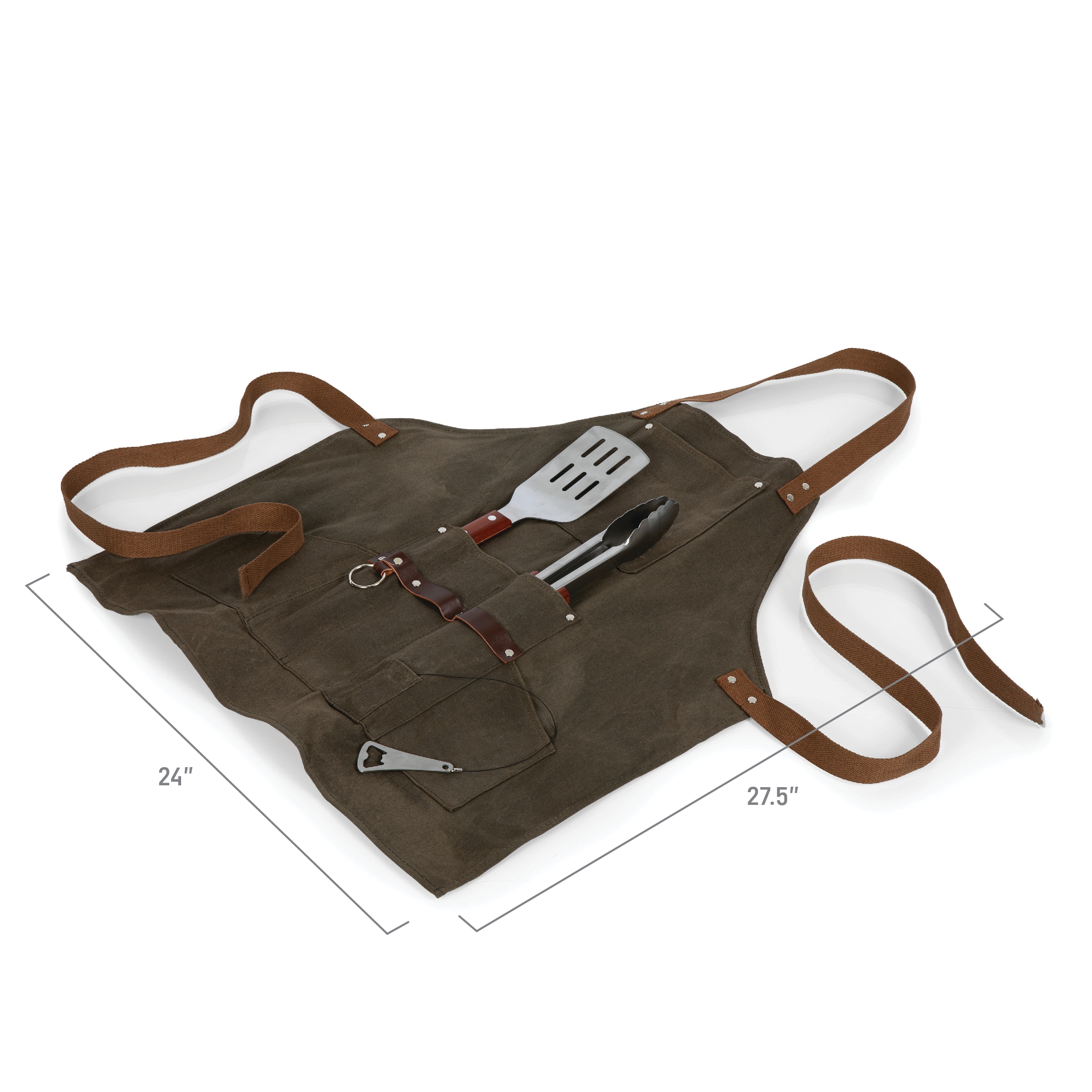 Picnic Time Wood and Stainless Steel BBQ Accessory Kit with Apron, Spatula, and Tongs 636-89-140-094-0 simolary.com 10 Picnic Time Wood and Stainless Steel BBQ Accessory Kit with Apron, Spatula, and Tongs 636-89-140-094-0 Simolary simolary.com 10