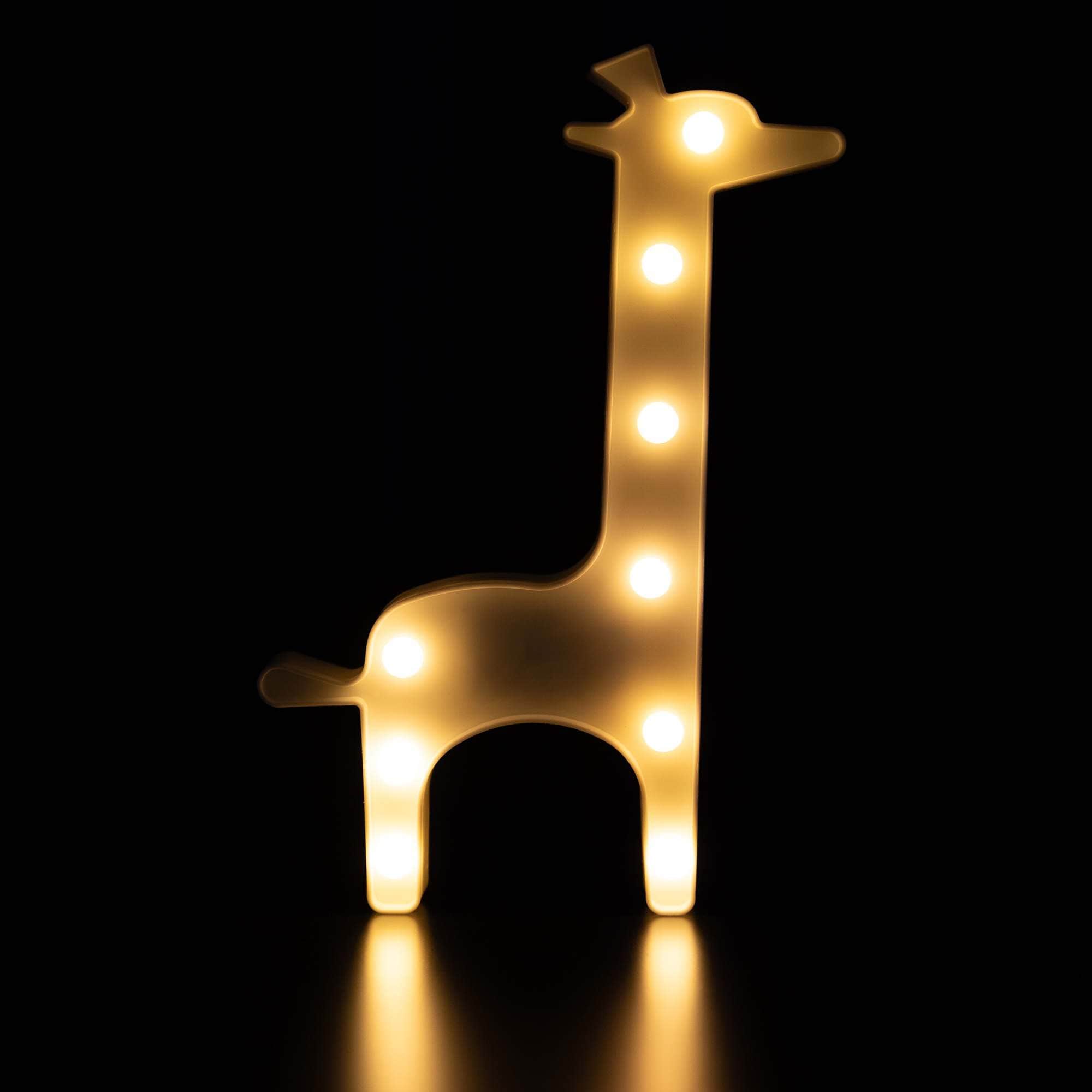 Northlight LED Lighted Giraffe Marquee Wall Art - 11.5 inch - White in ...