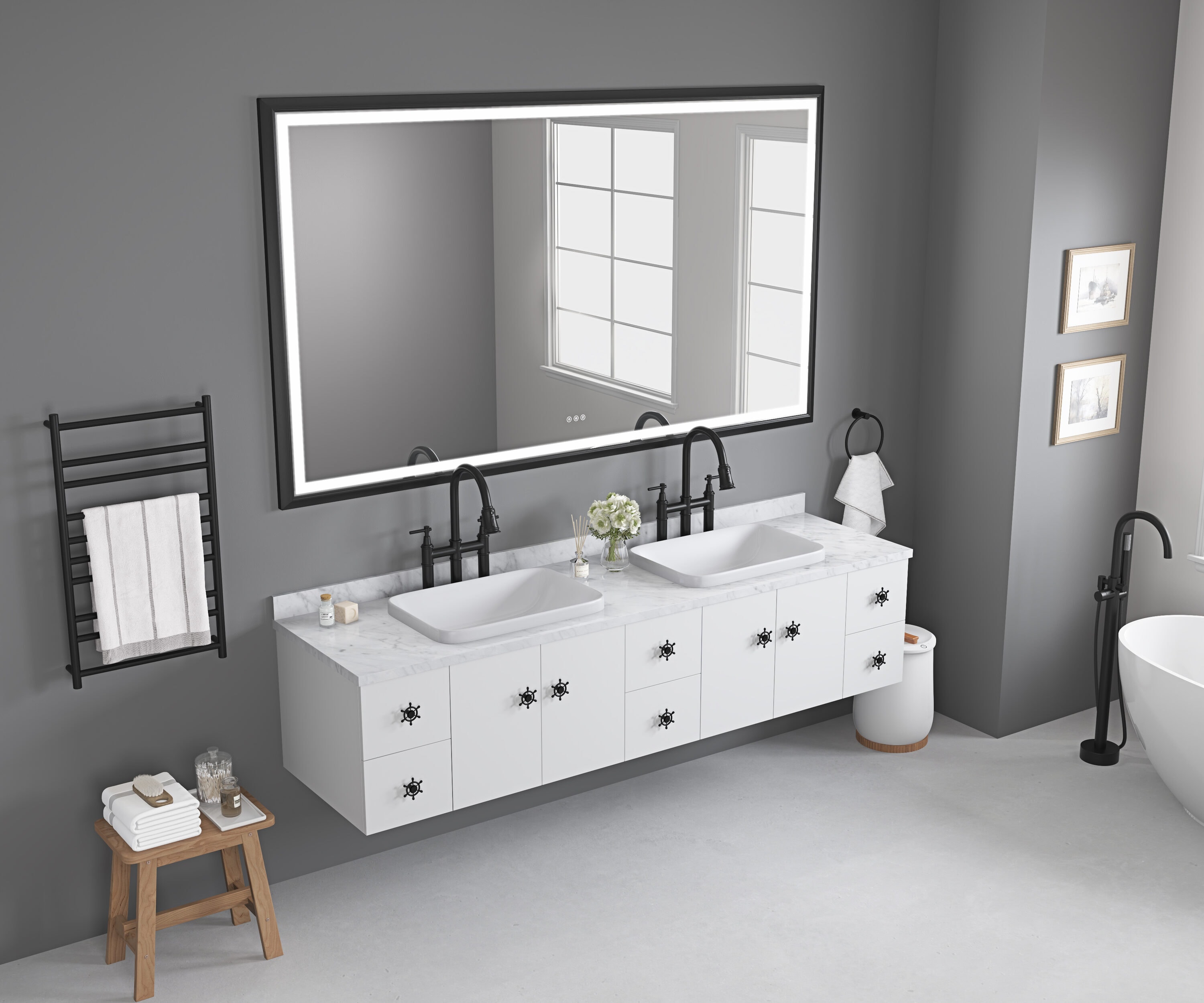 Vacolite KP-9648BL09 Framed-Bath-Mirrors - View #9