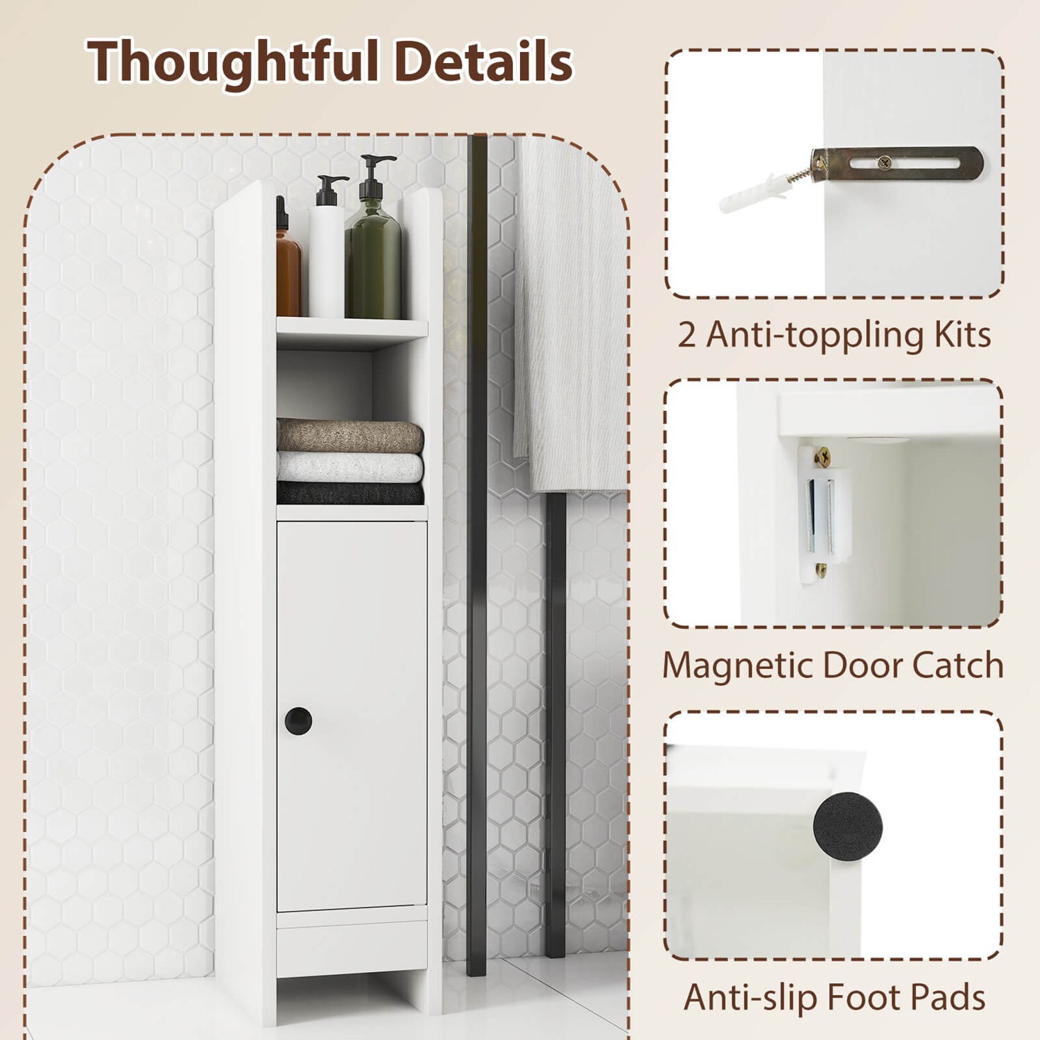 Costway CSHY003230 Linen-Cabinets - View #9