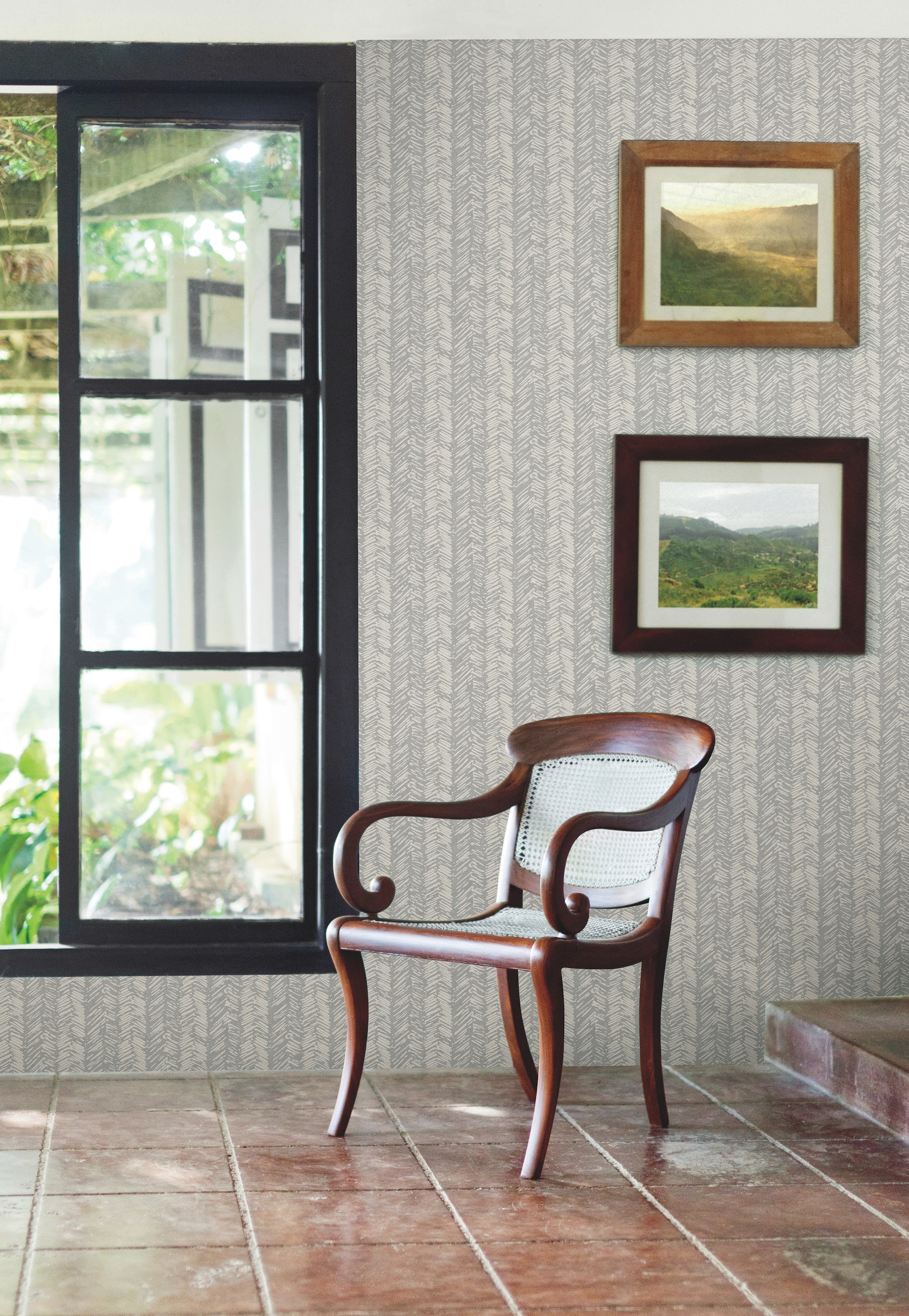 York Wallcoverings TL1975 Handpainted Traditionals 60.8-Sq. Feet Gray Non-woven Stripes Prepasted Water Activated Paste Wallpaper